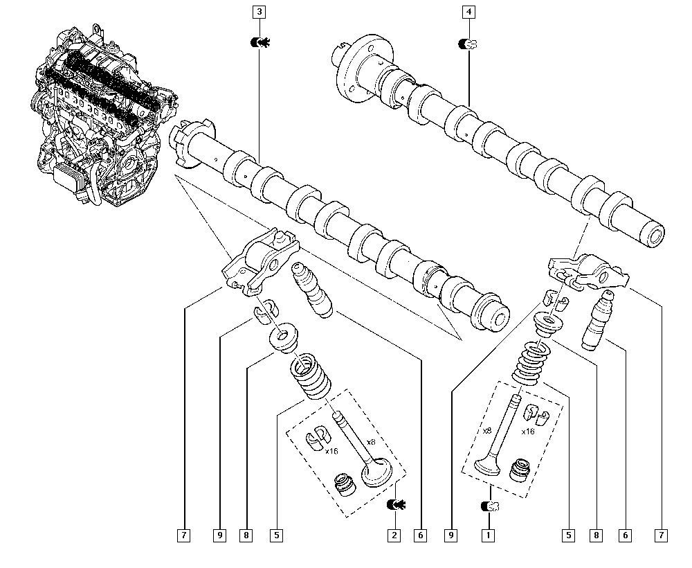 RENAULT 13 00 115 97R - CAMSHAFT-INT adetalas.lv