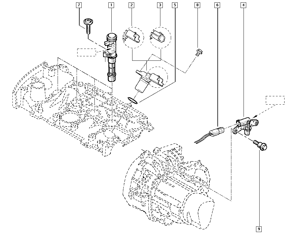 RENAULT 82 00 468 647 - Impulsu devējs, Kloķvārpsta adetalas.lv