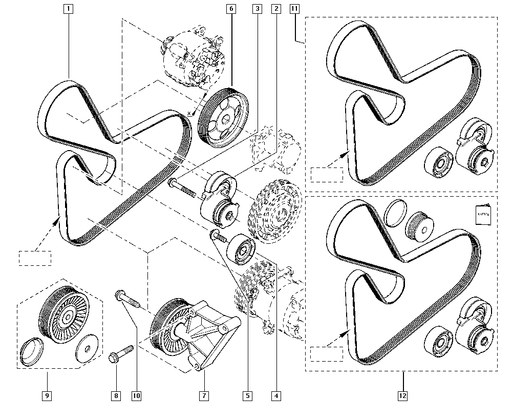 NISSAN 11720-7944R - Ķīļrievu siksna adetalas.lv