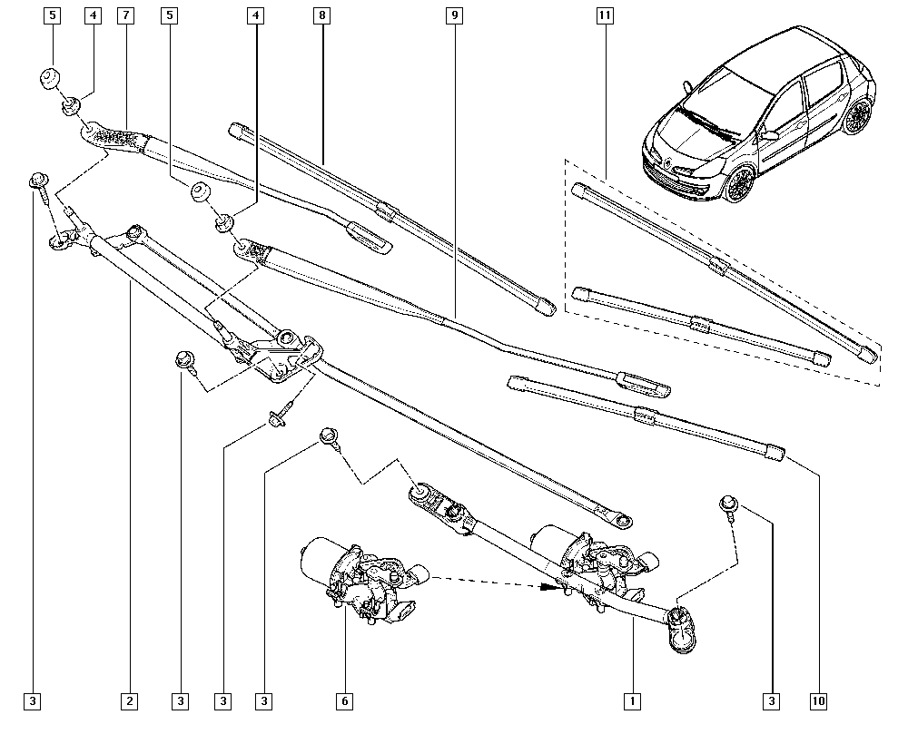 RENAULT 77 01 061 595 - Stikla tīrītāja slotiņa adetalas.lv