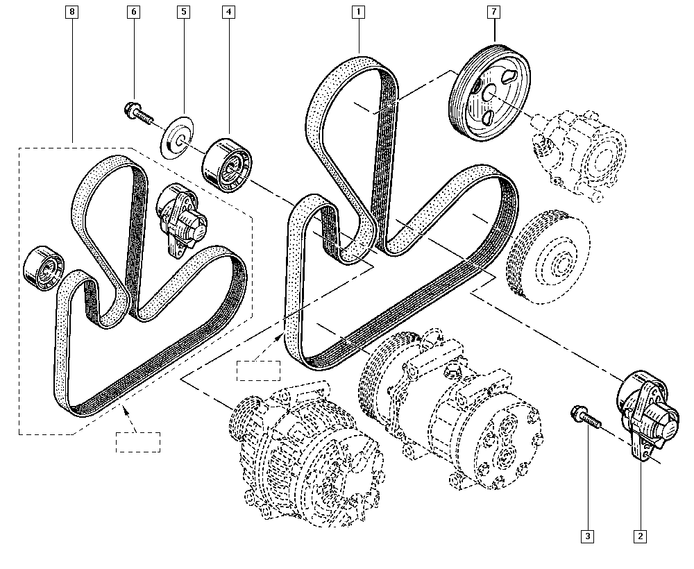 RENAULT 117502781R - Parazīt / Vadrullītis, Ķīļrievu siksna adetalas.lv