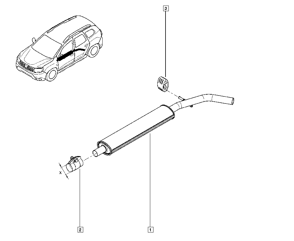 DACIA 8200719612 - Kronšteins, Trokšņa slāpētājs adetalas.lv