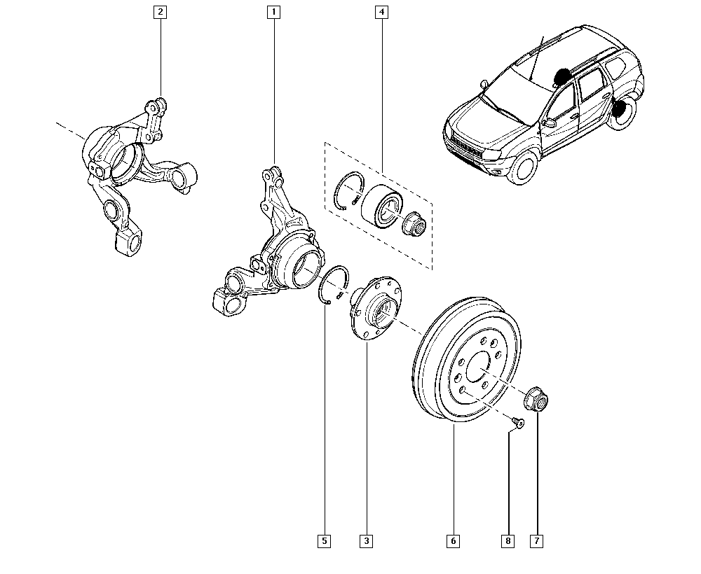 RENAULT 8200964237 - Riteņa rumbas gultņa komplekts adetalas.lv