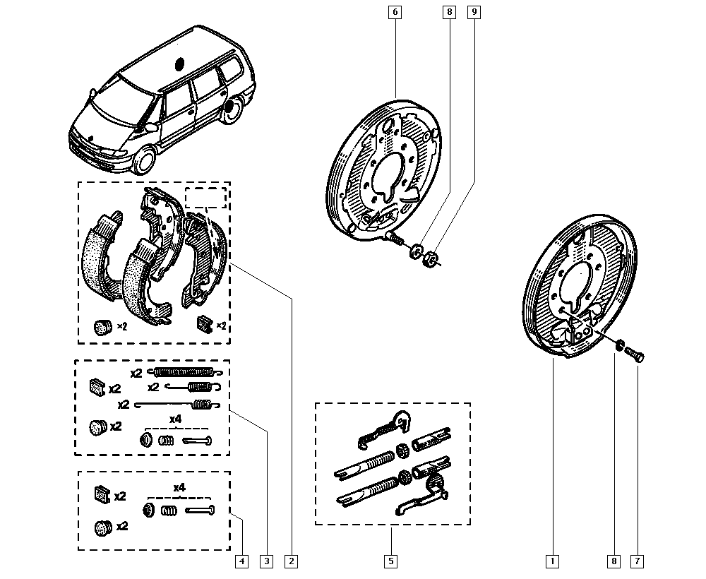 RENAULT 60 25 370 306 - Piederumu komplekts, Bremžu loki adetalas.lv