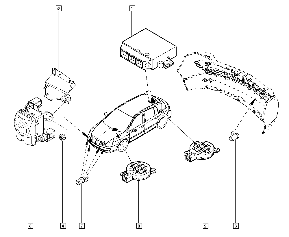 RENAULT 7701 062 624 - Devējs, Parkošanās palīgsistēma adetalas.lv