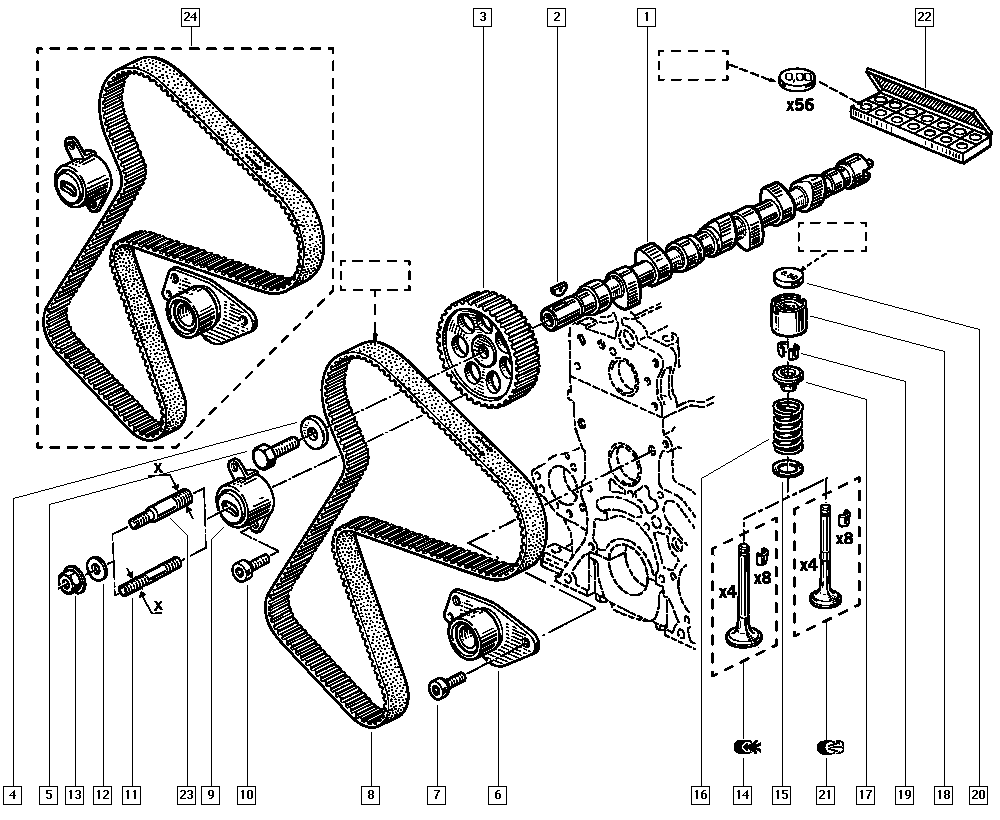 RENAULT 77 01 469 774 - Zobsiksnas komplekts adetalas.lv