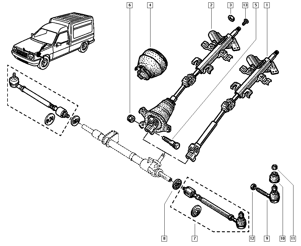 RENAULT 77 01 469 231 - Stūres šķērsstiepņa uzgalis adetalas.lv