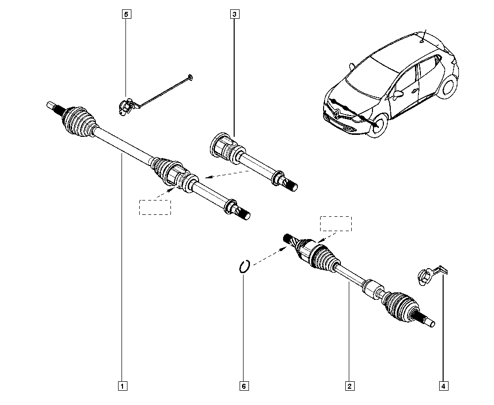 DACIA 391018662R - Šarnīru komplekts, Piedziņas vārpsta adetalas.lv