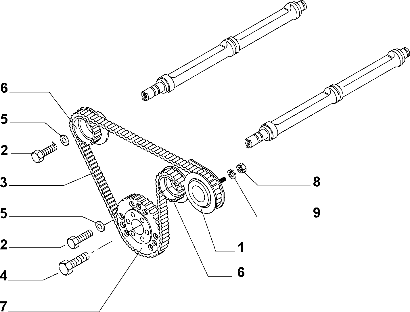 Lancia 60620441 - Spriegotājrullītis, Gāzu sadales mehānisma piedziņas siksna adetalas.lv