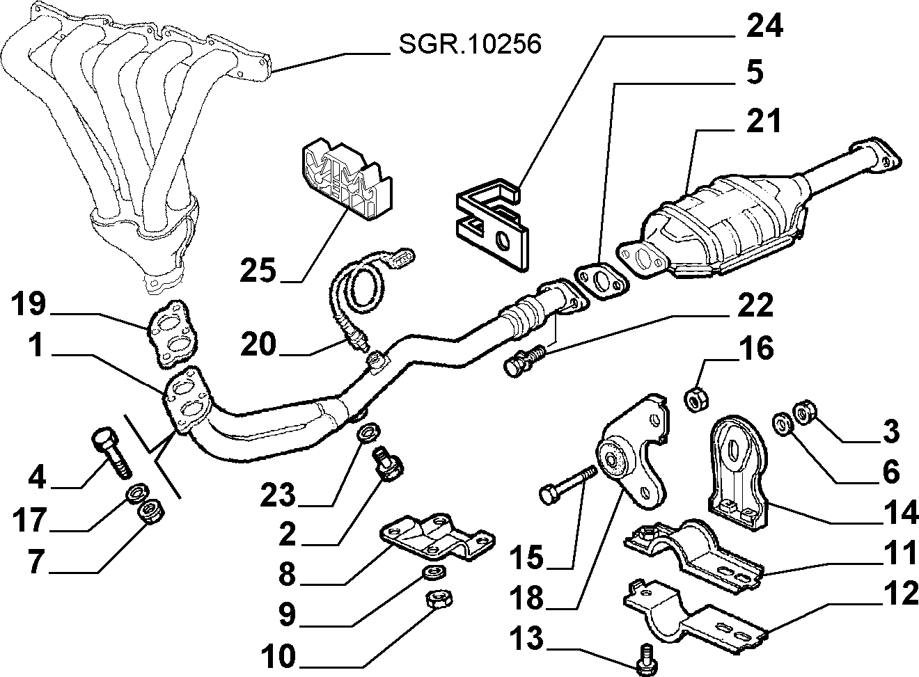 Alfa Romeo 13507014 - Uzgrieznis, Izplūdes kolektors adetalas.lv