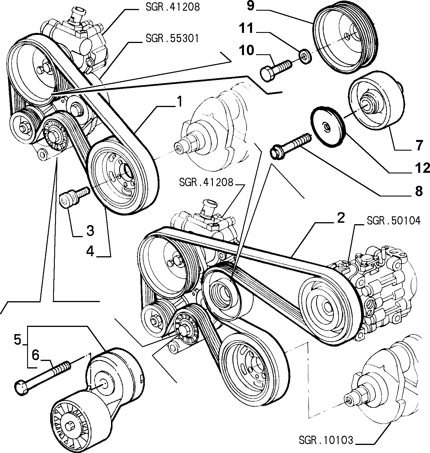 Alfa Romeo 60617858 - Ķīļrievu siksna adetalas.lv