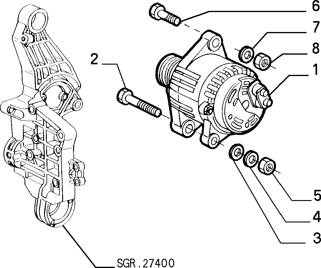 Alfa Romeo 608 1258 3 - Ģenerators adetalas.lv