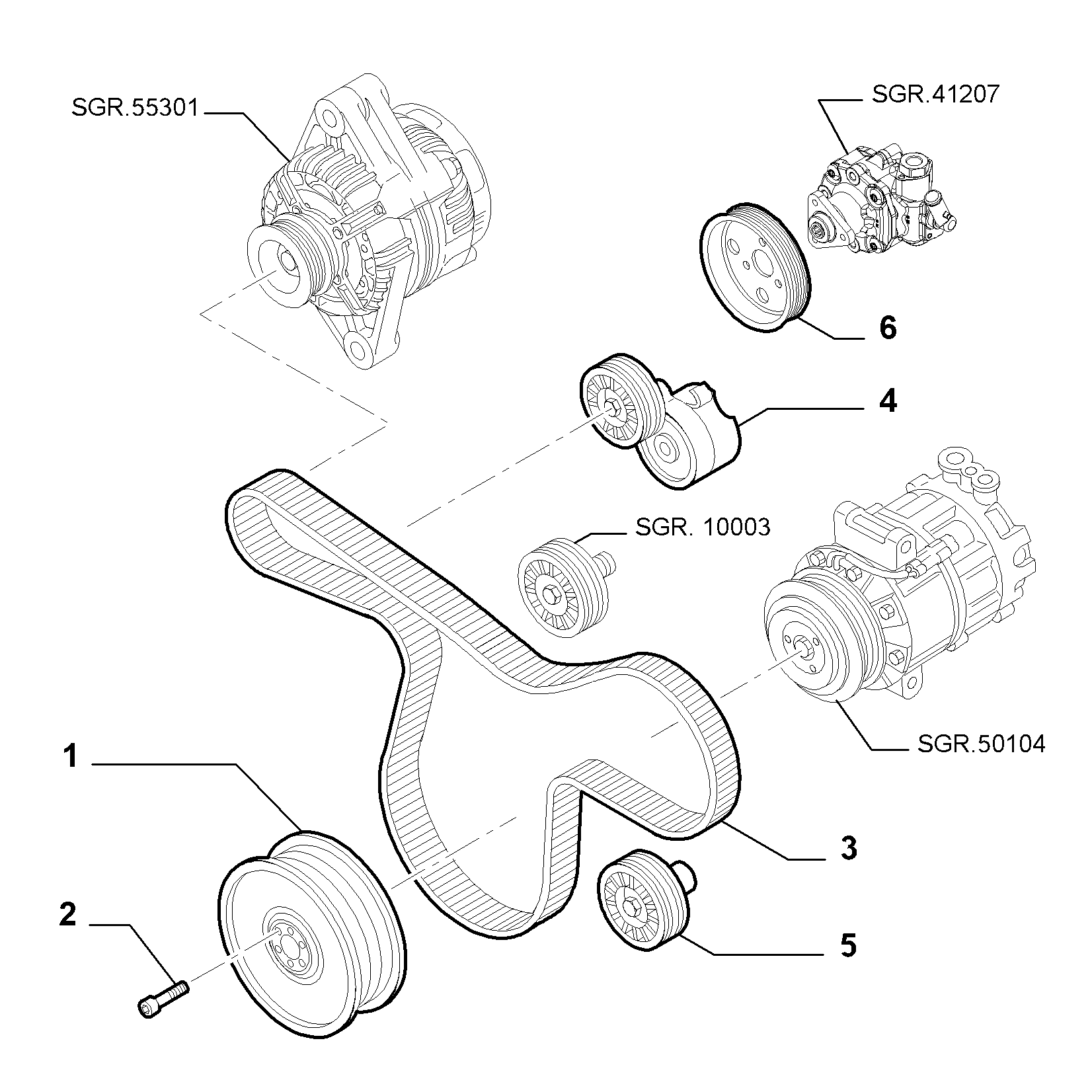 Opel 51776566 - Parazīt / Vadrullītis, Ķīļrievu siksna adetalas.lv