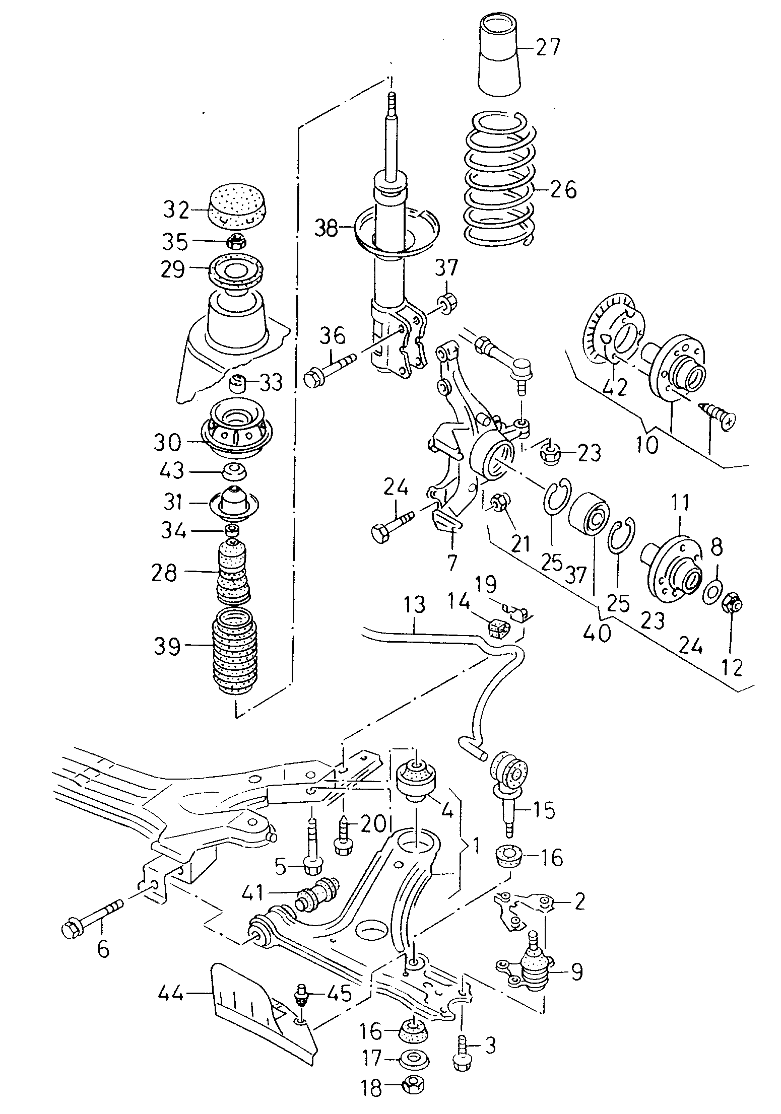 VW (FAW) 6N0413175A - Putekļu aizsargkomplekts, Amortizators adetalas.lv