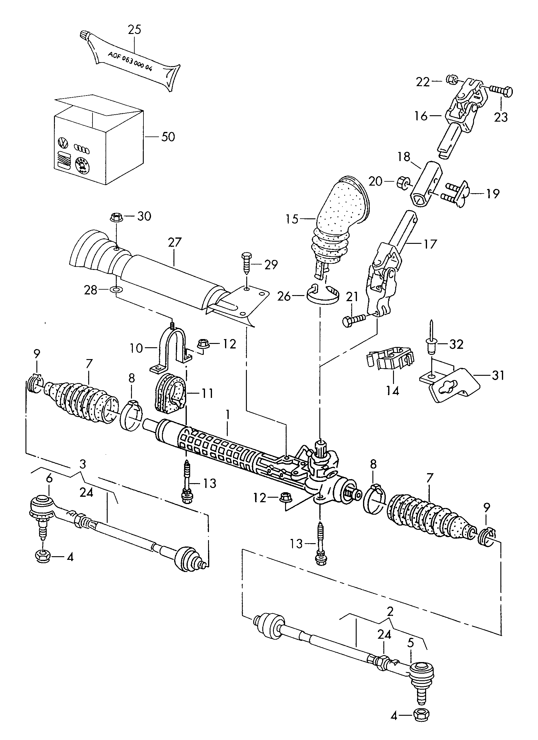 Seat 6K0 422 804 E - Stūres šķērsstiepnis adetalas.lv