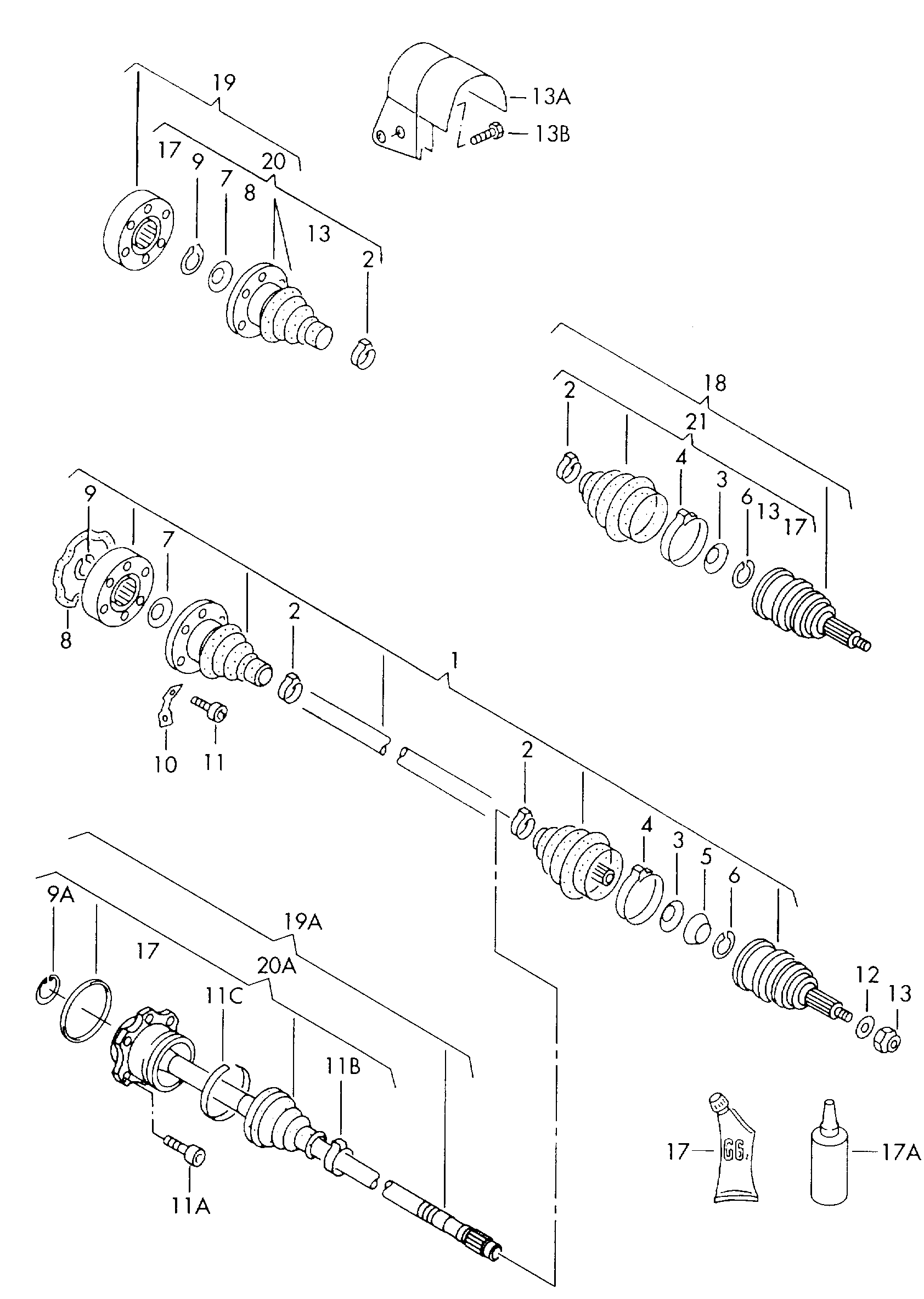 Skoda 171 498 103 D - Šarnīru komplekts, Piedziņas vārpsta adetalas.lv