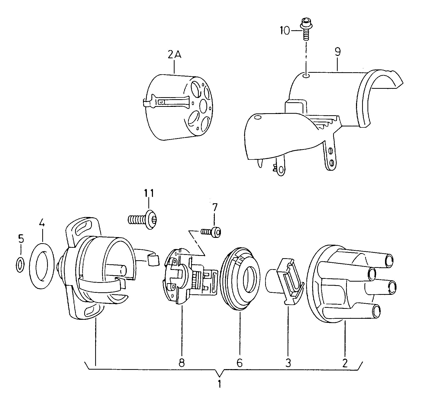 AUDI 027 905 207 A - Aizdedzes sadalītāja vāciņš adetalas.lv