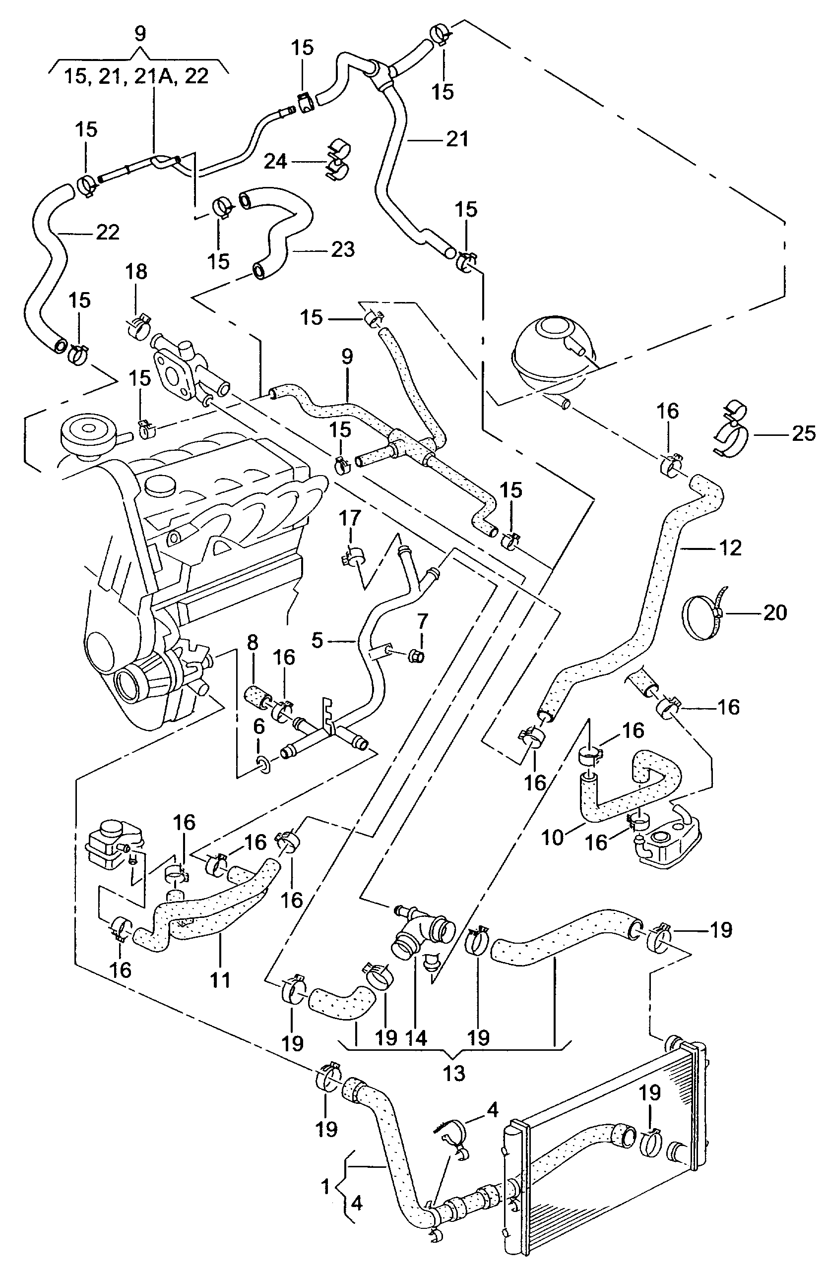 Seat 1J0 121 087 B - Dzesēšanas šķidruma flancis adetalas.lv