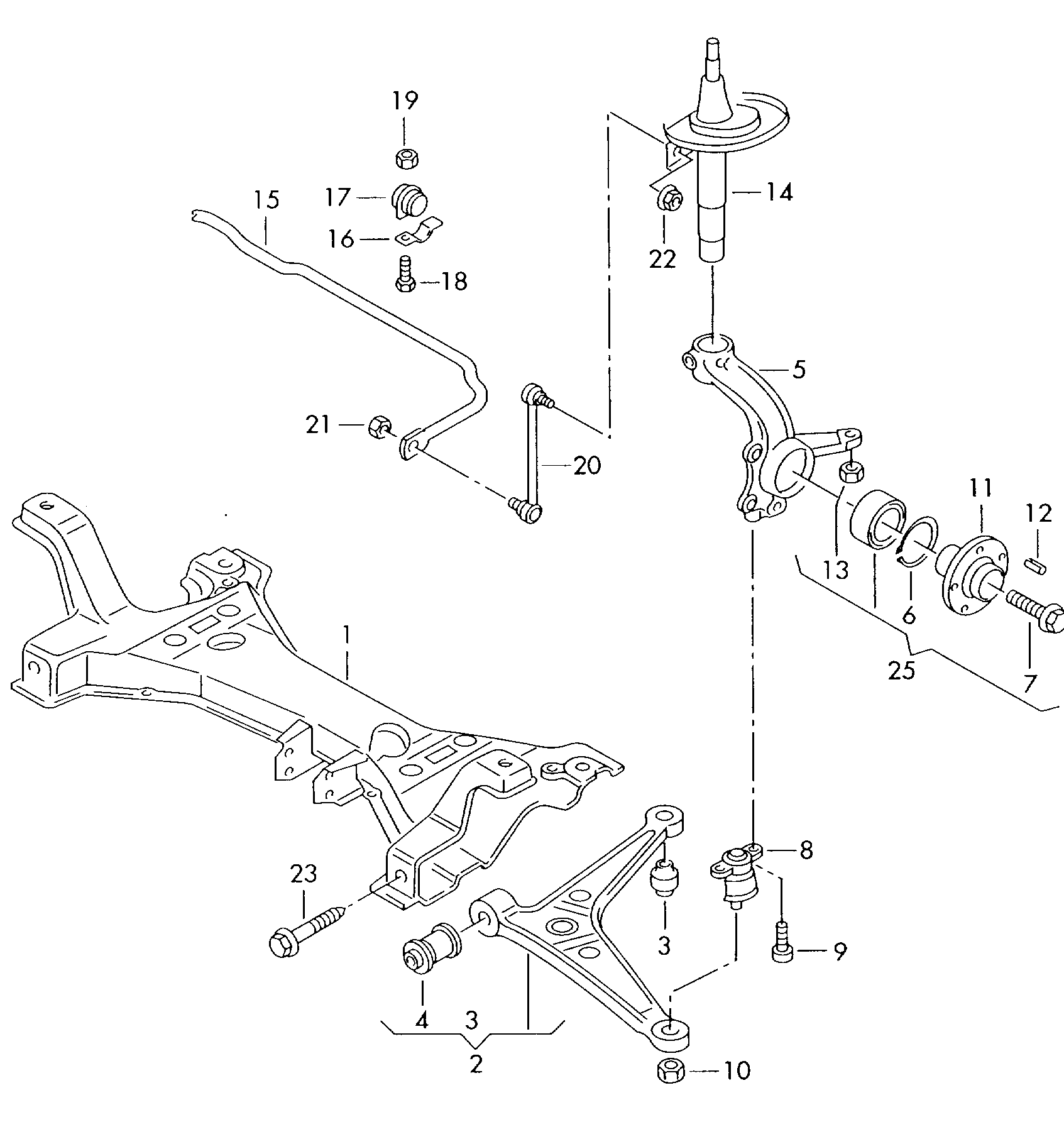 VAG 7M3 411 317 C - Stiepnis / Atsaite, Stabilizators adetalas.lv