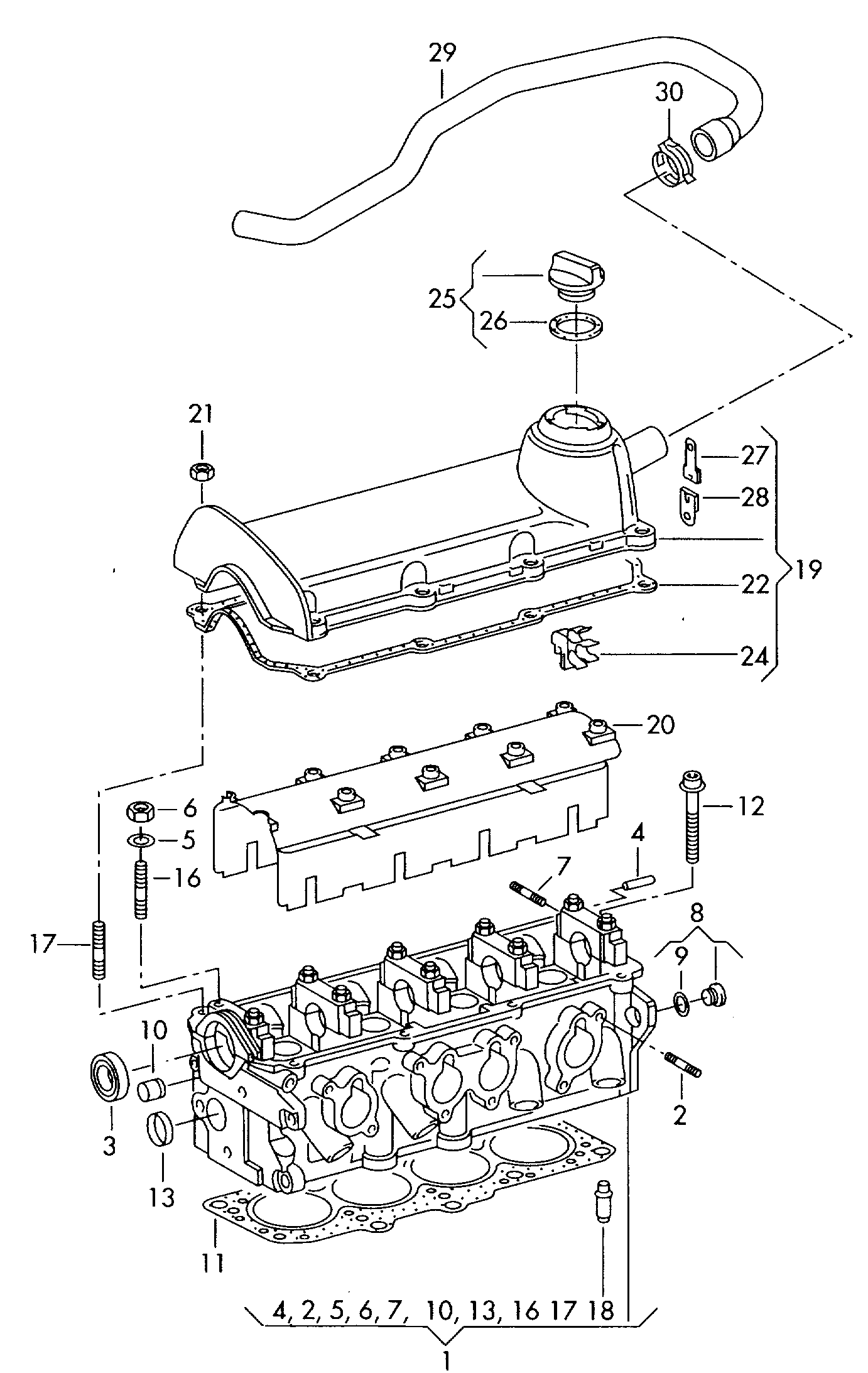 VAG 06A103383AN - Blīve, Motora bloka galva adetalas.lv