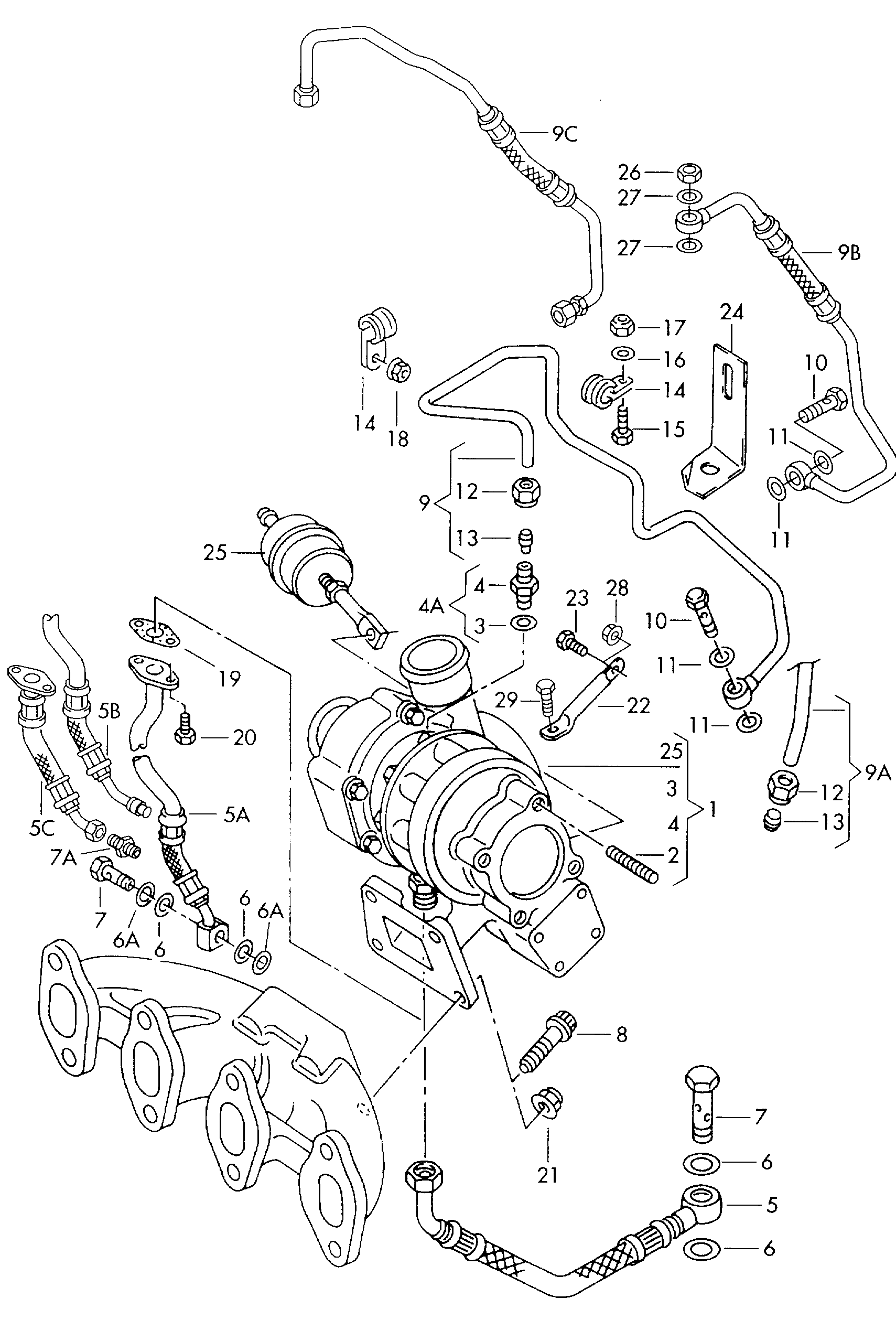 Seat 028 253 019 - Serdeņa bloks, Turbokompresors adetalas.lv