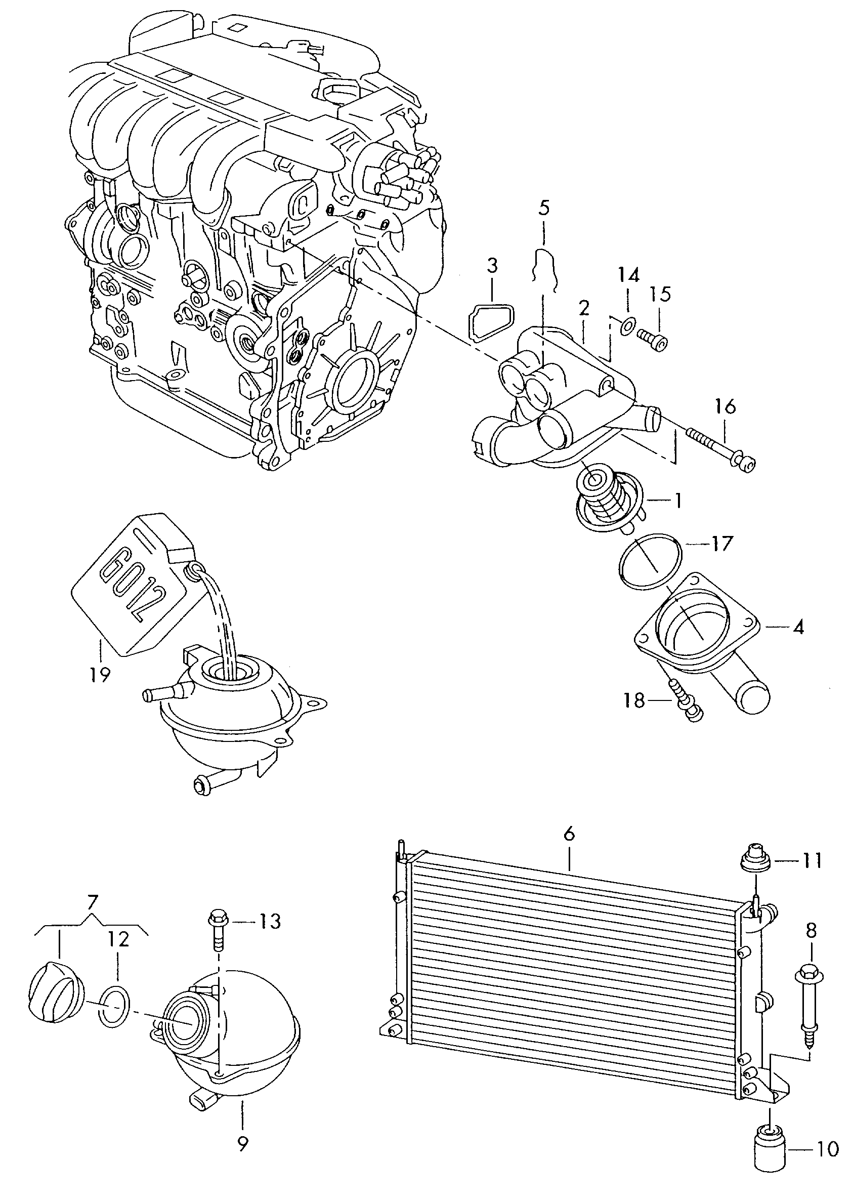 AUDI 022 121 113 - Termostats, Dzesēšanas šķidrums adetalas.lv