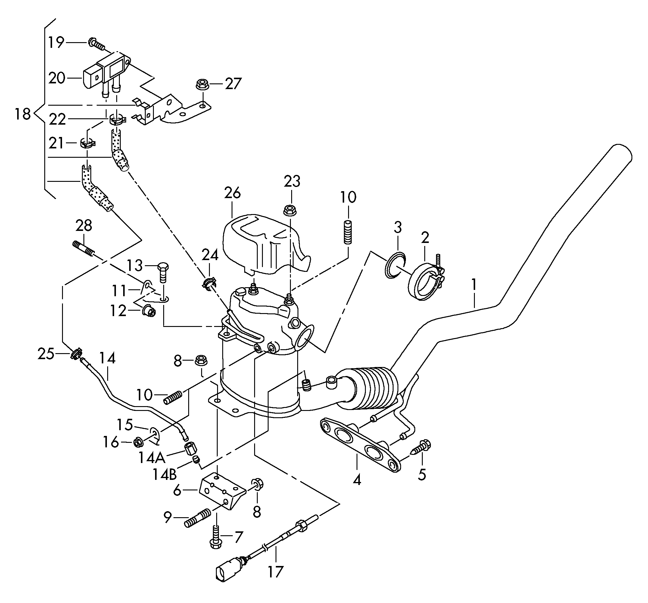 AUDI 1K0254705HX - Nosēdumu / Daļiņu filtrs, Izplūdes gāzu sistēma adetalas.lv