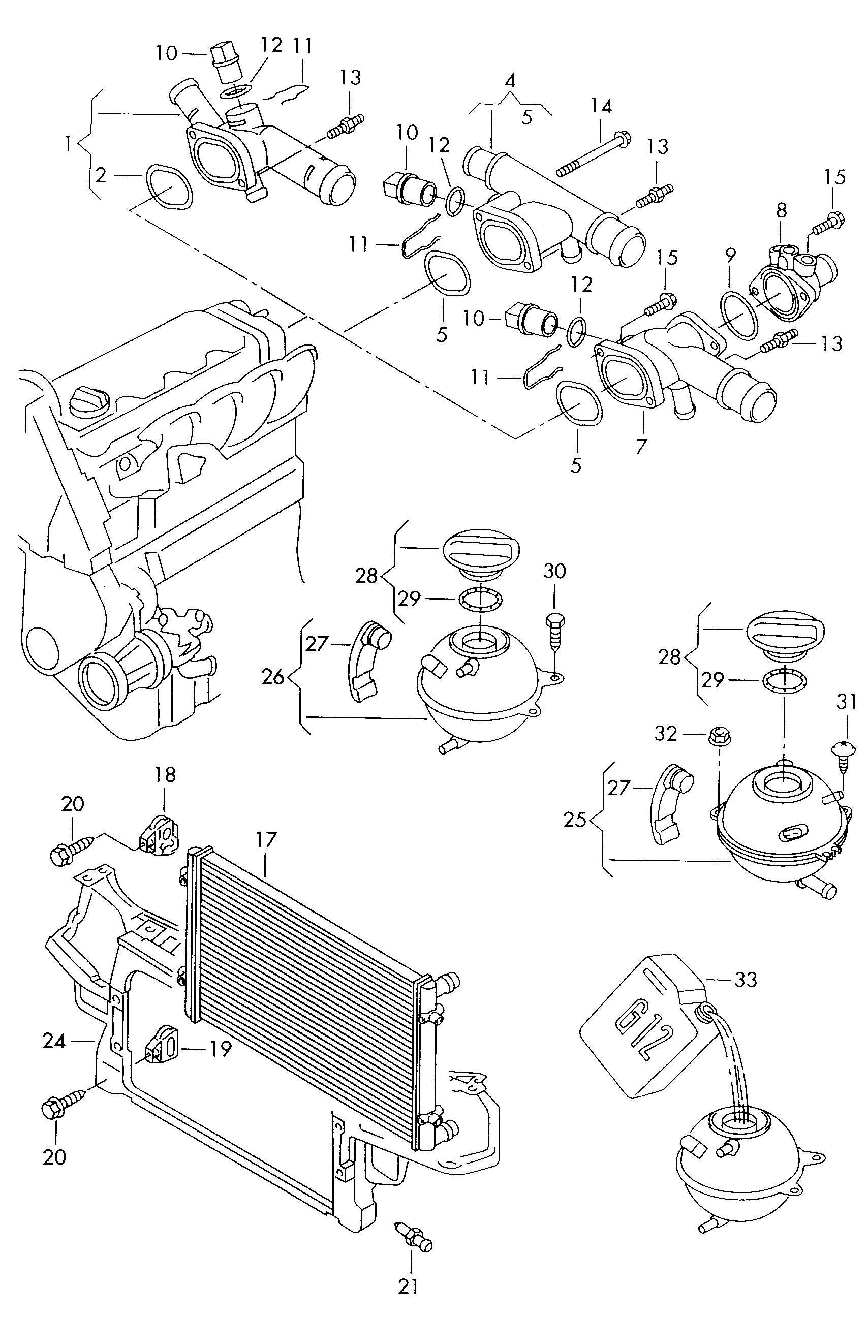 VW 6Q0 121 253 R - Radiators, Motora dzesēšanas sistēma adetalas.lv