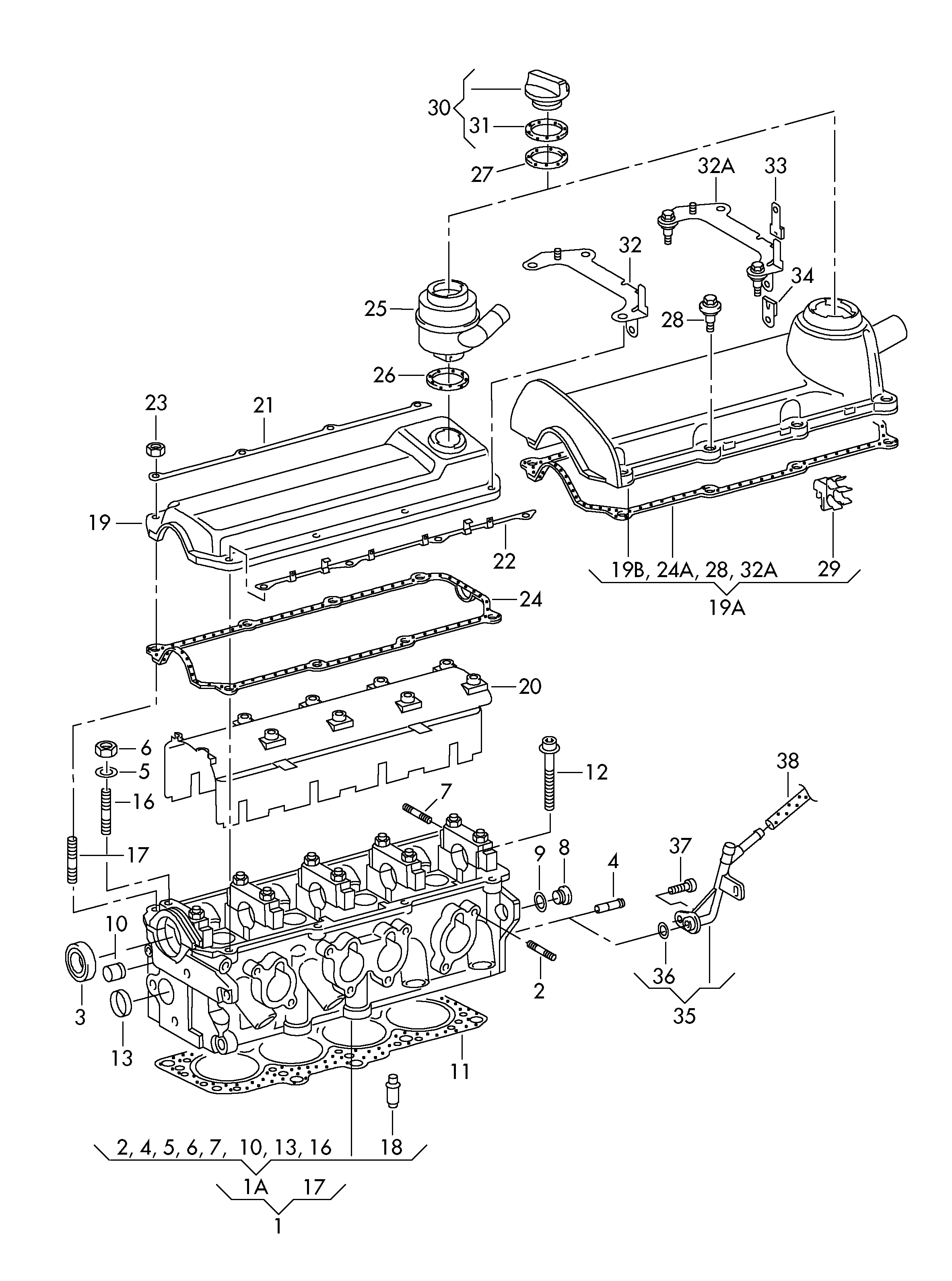 AUDI 06A 103 483 C - Blīve, Motora bloka galvas vāks adetalas.lv