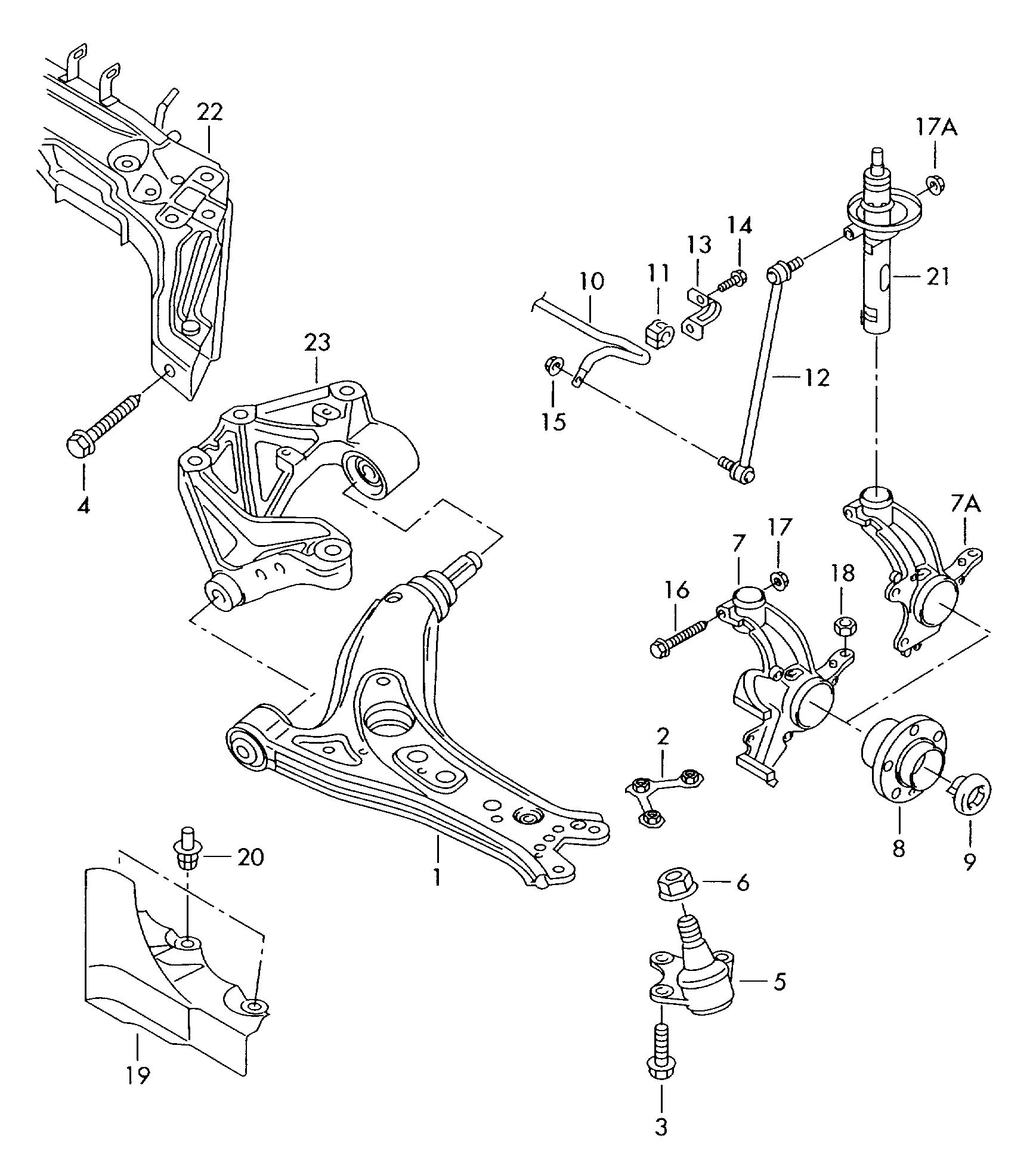 Seat 6Q0 407 366 M - Balst / Virzošais šarnīrs adetalas.lv