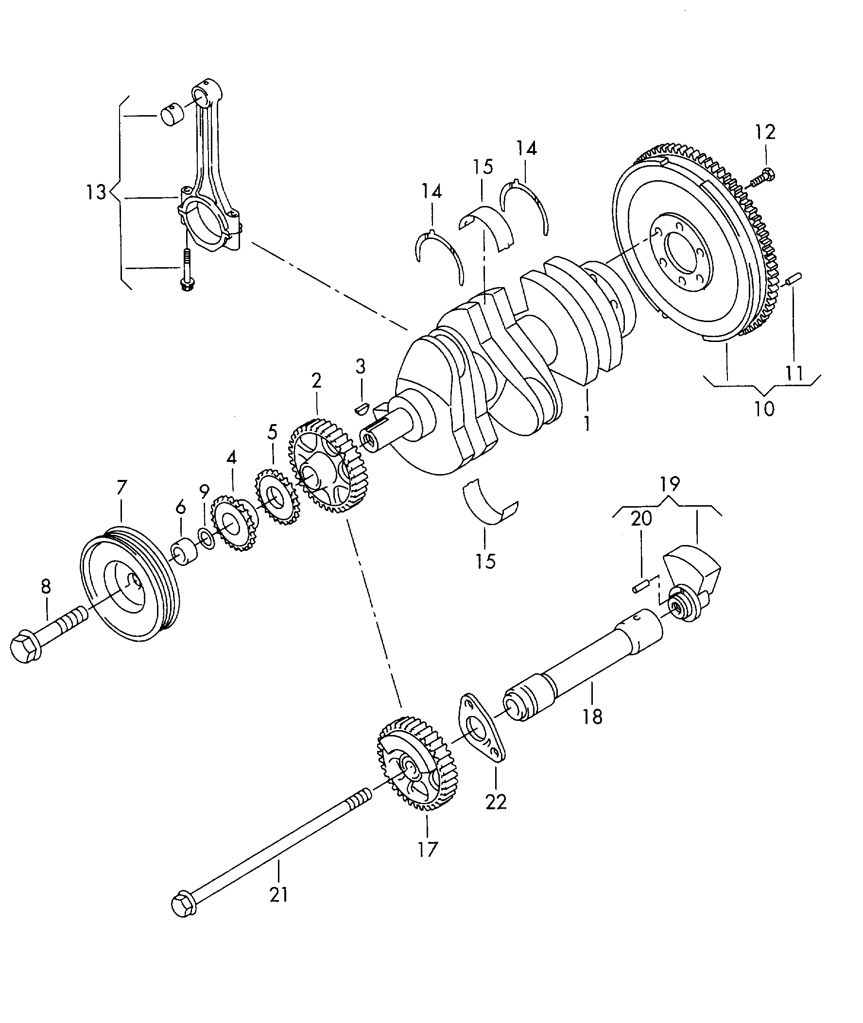 Skoda N  90987301 - Sadales vārpstas piedziņas ķēdes komplekts adetalas.lv