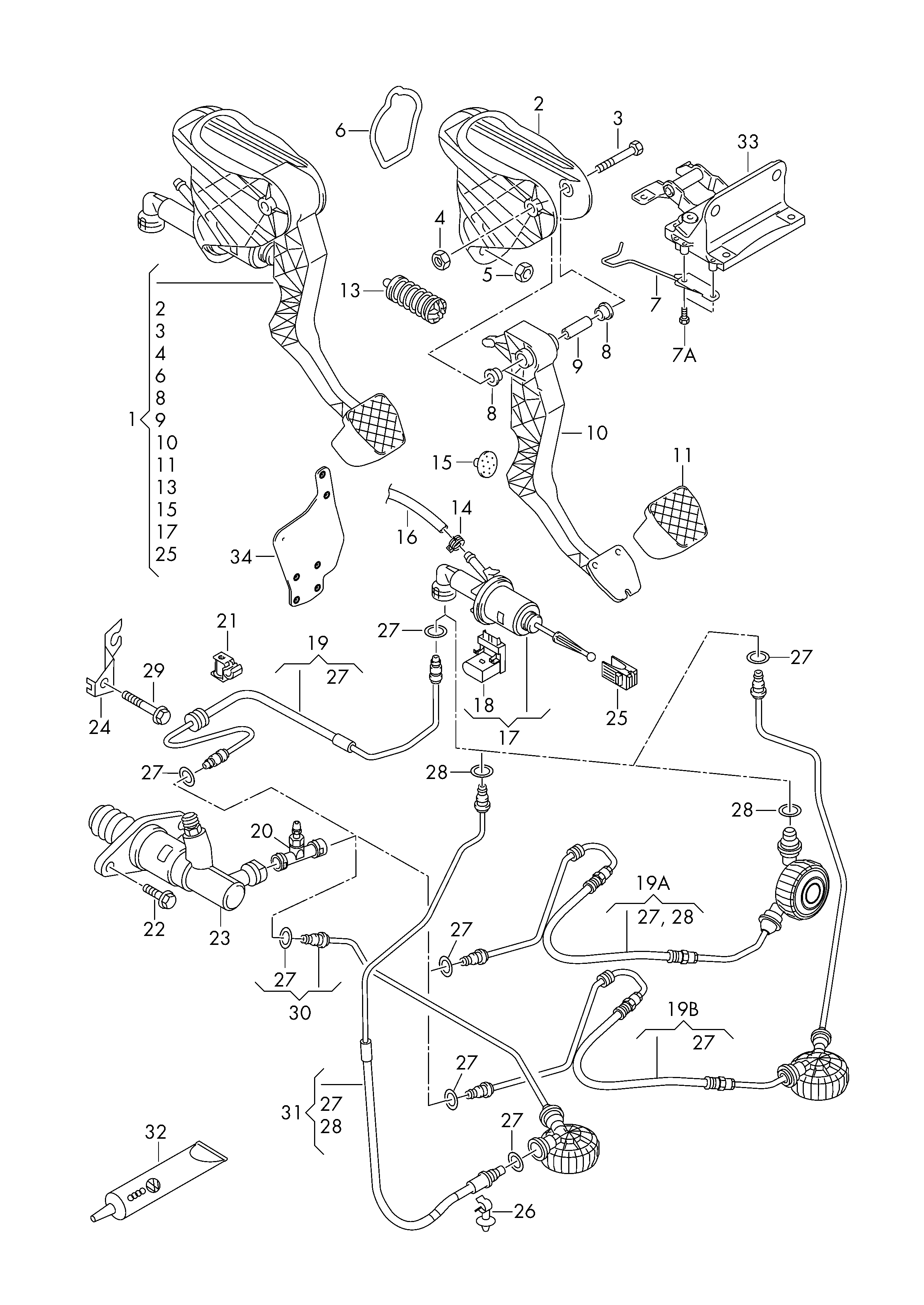 Seat 5Q0 721 261K - Darba cilindrs, Sajūgs adetalas.lv