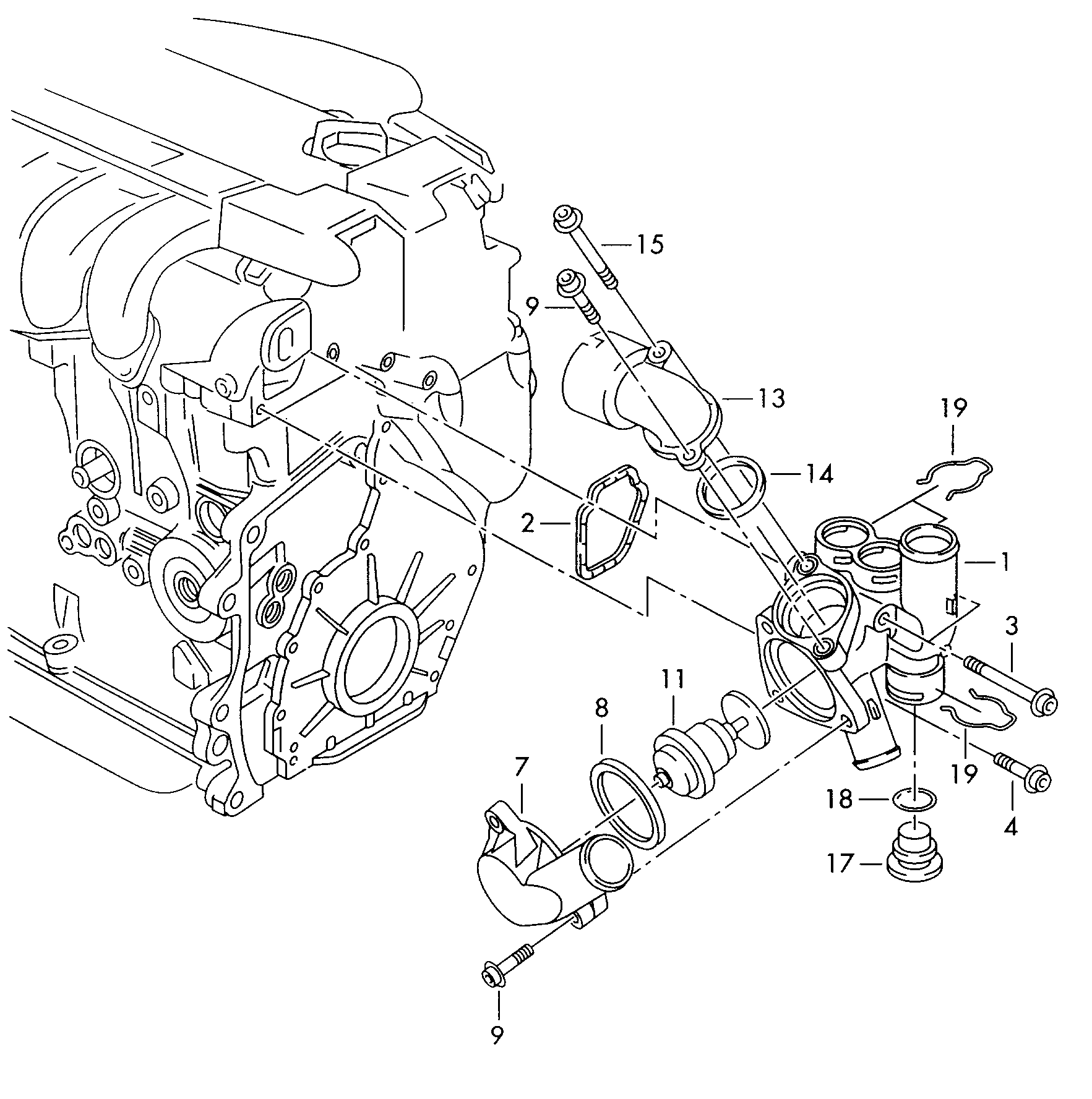 VAG 075 121 113 D - Termostats, Dzesēšanas šķidrums adetalas.lv