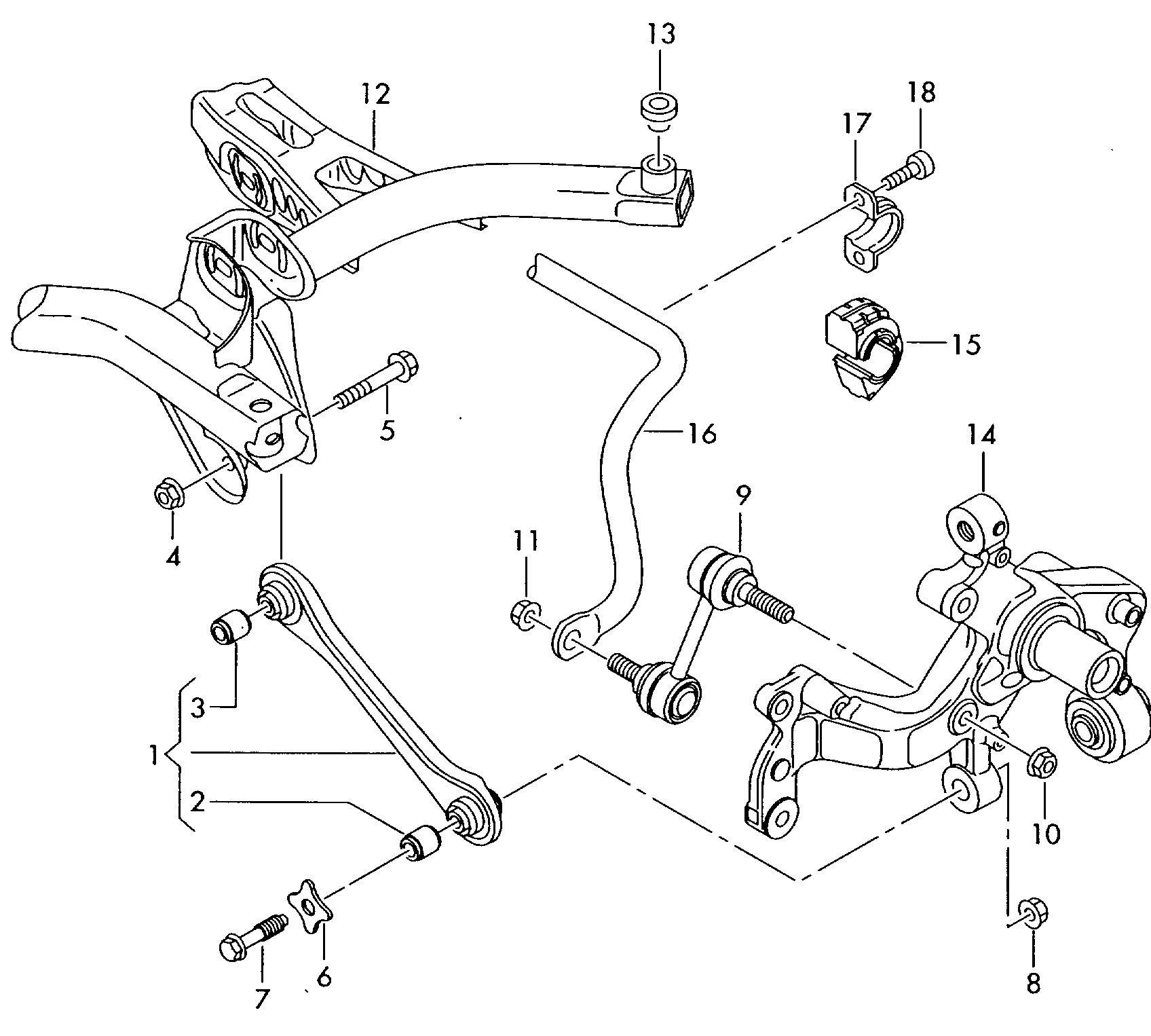 Seat 1K0 505 465 J - Stiepnis / Atsaite, Stabilizators adetalas.lv