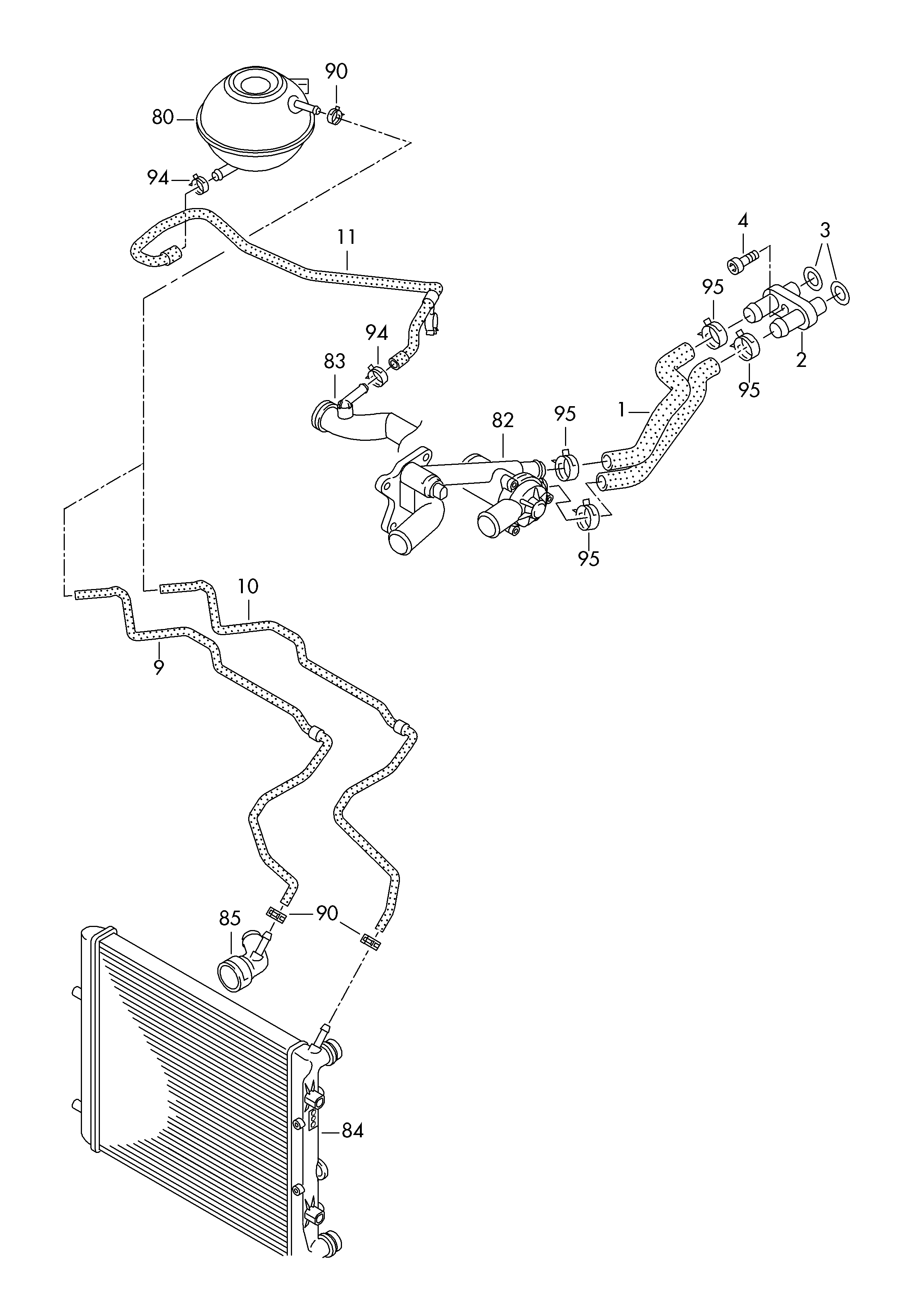 VAG 3B0 121 321 - Vāciņš, Dzesēšanas šķidruma rezervuārs adetalas.lv