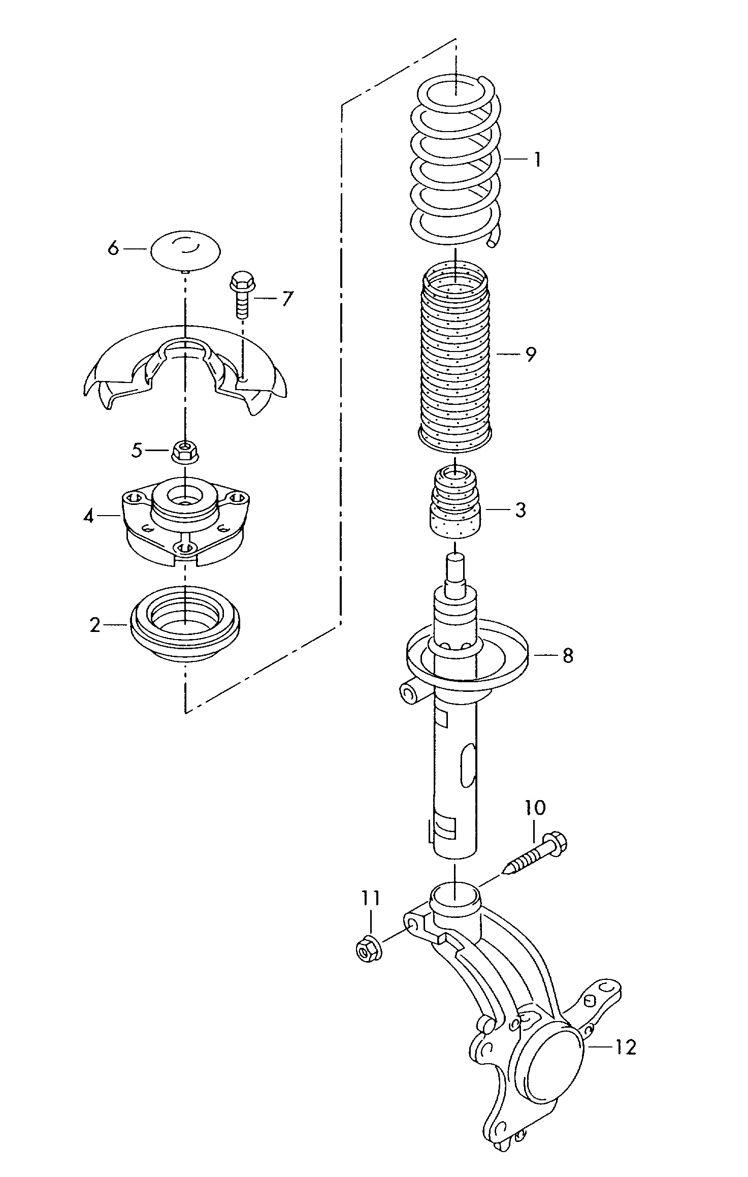 Skoda 6Q0 411 105 R - Balstiekārtas atspere adetalas.lv