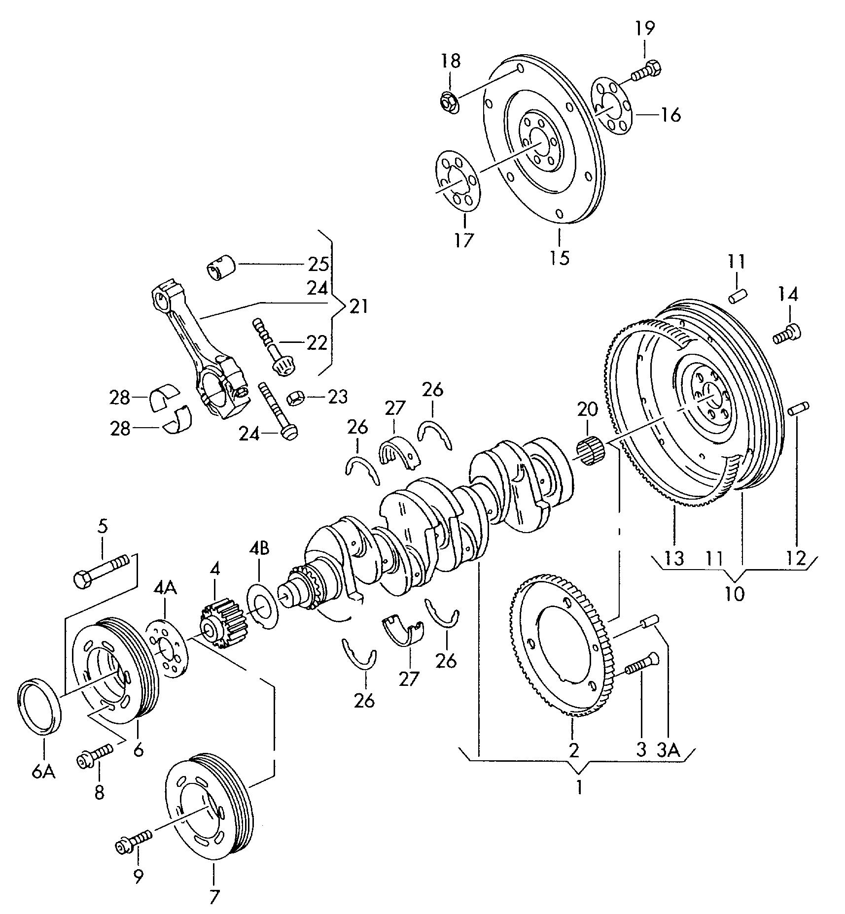 VAG 038105264J - Sajūga komplekts adetalas.lv