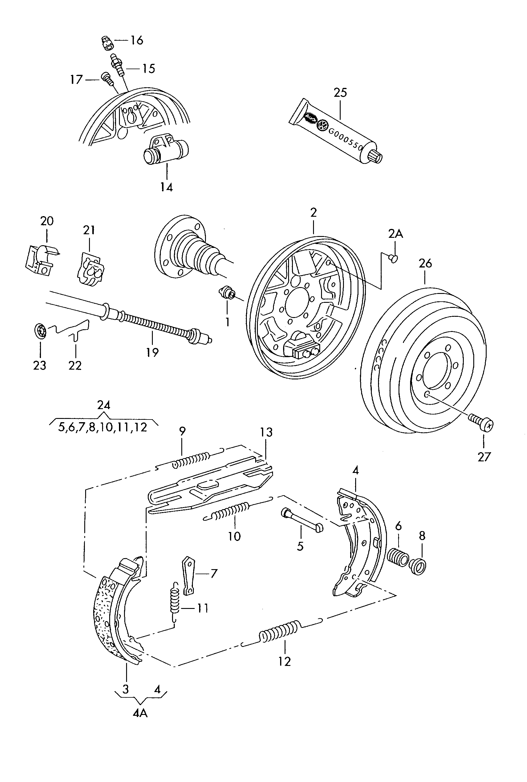 AUDI 1J0 698 525 B - Bremžu loku komplekts adetalas.lv