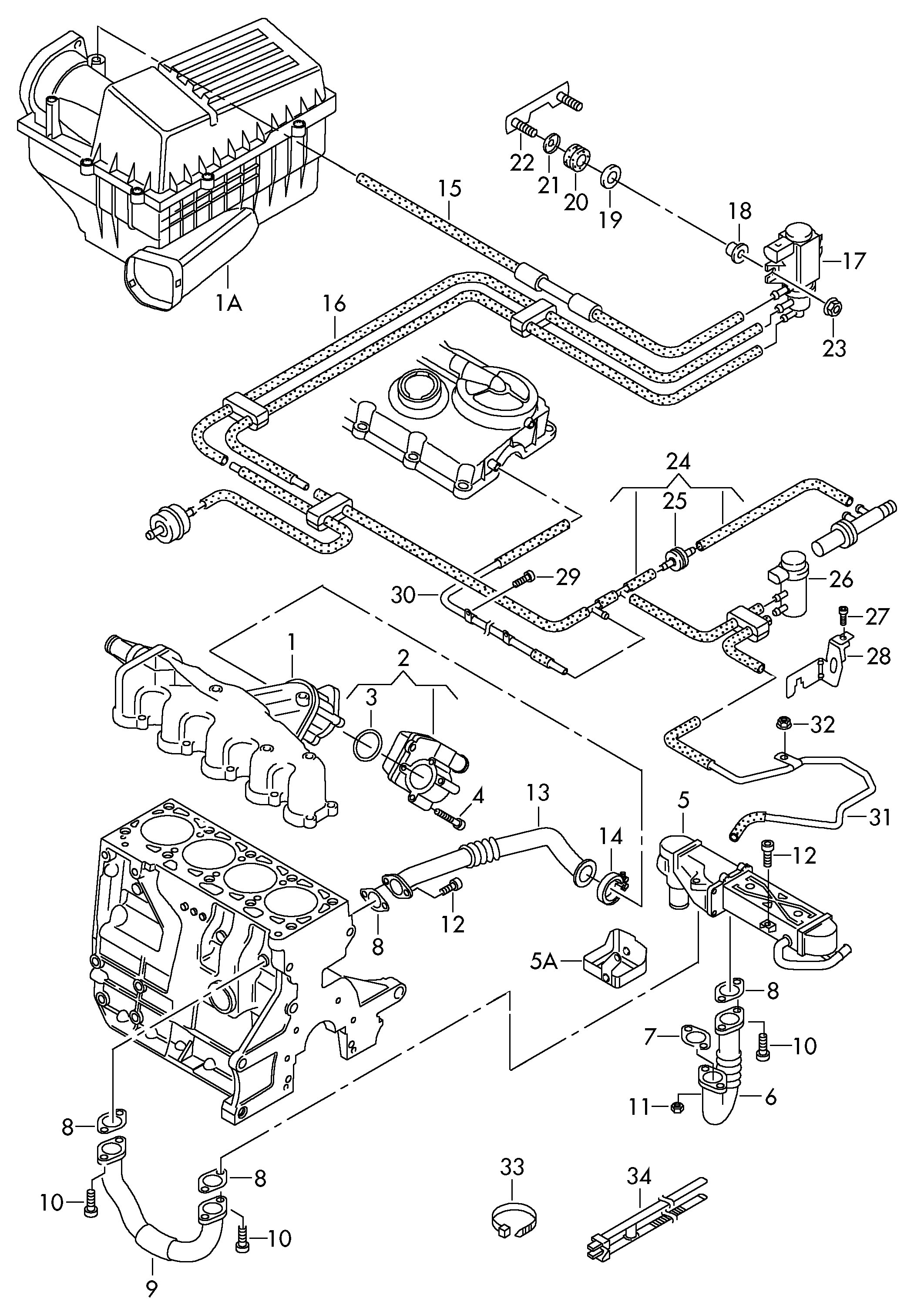 Seat 03L 128 063 R - Droseļvārsta pievada stiprinājums adetalas.lv