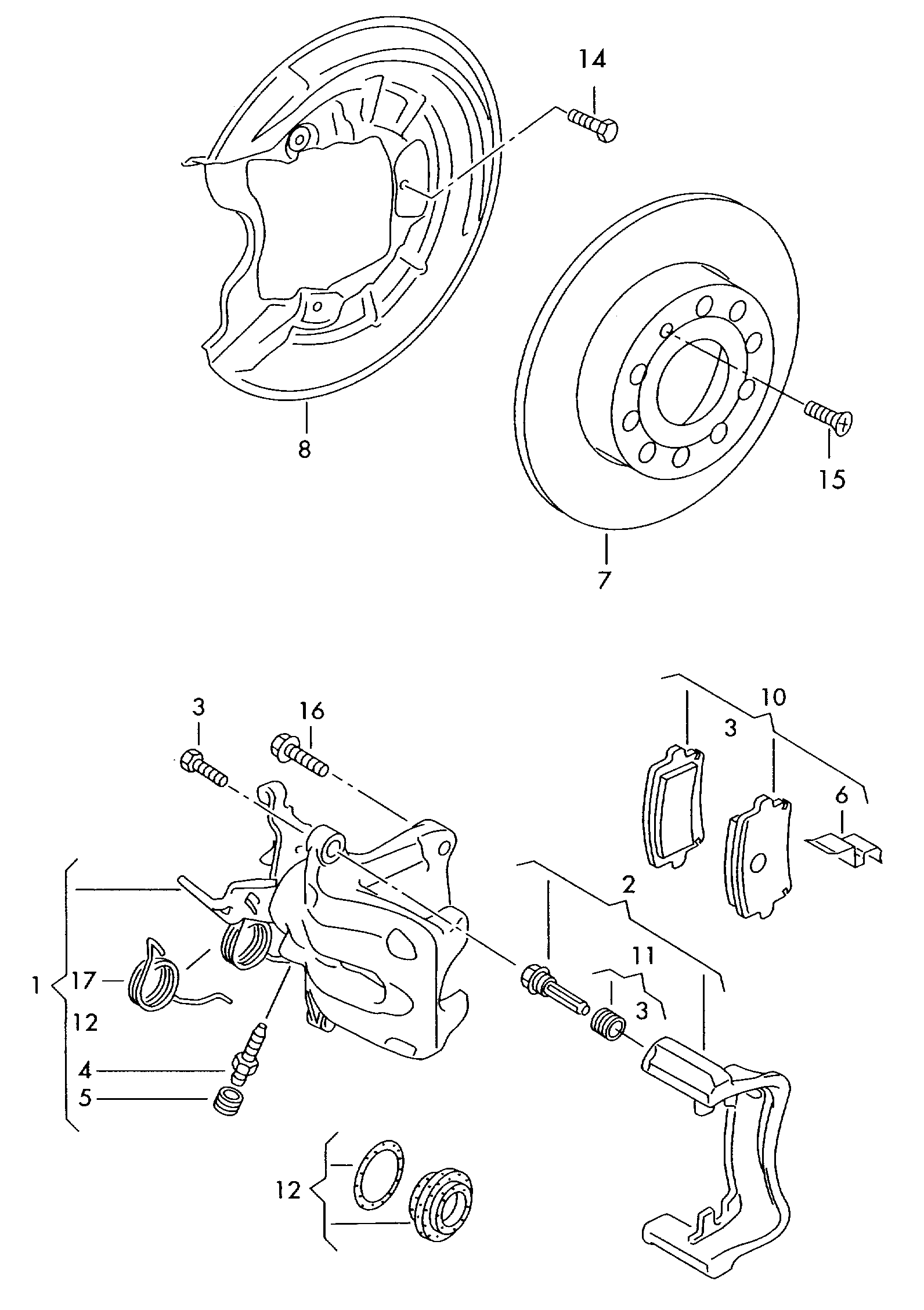 Skoda 1J0 698 671 - Remkomplekts, Bremžu suports adetalas.lv