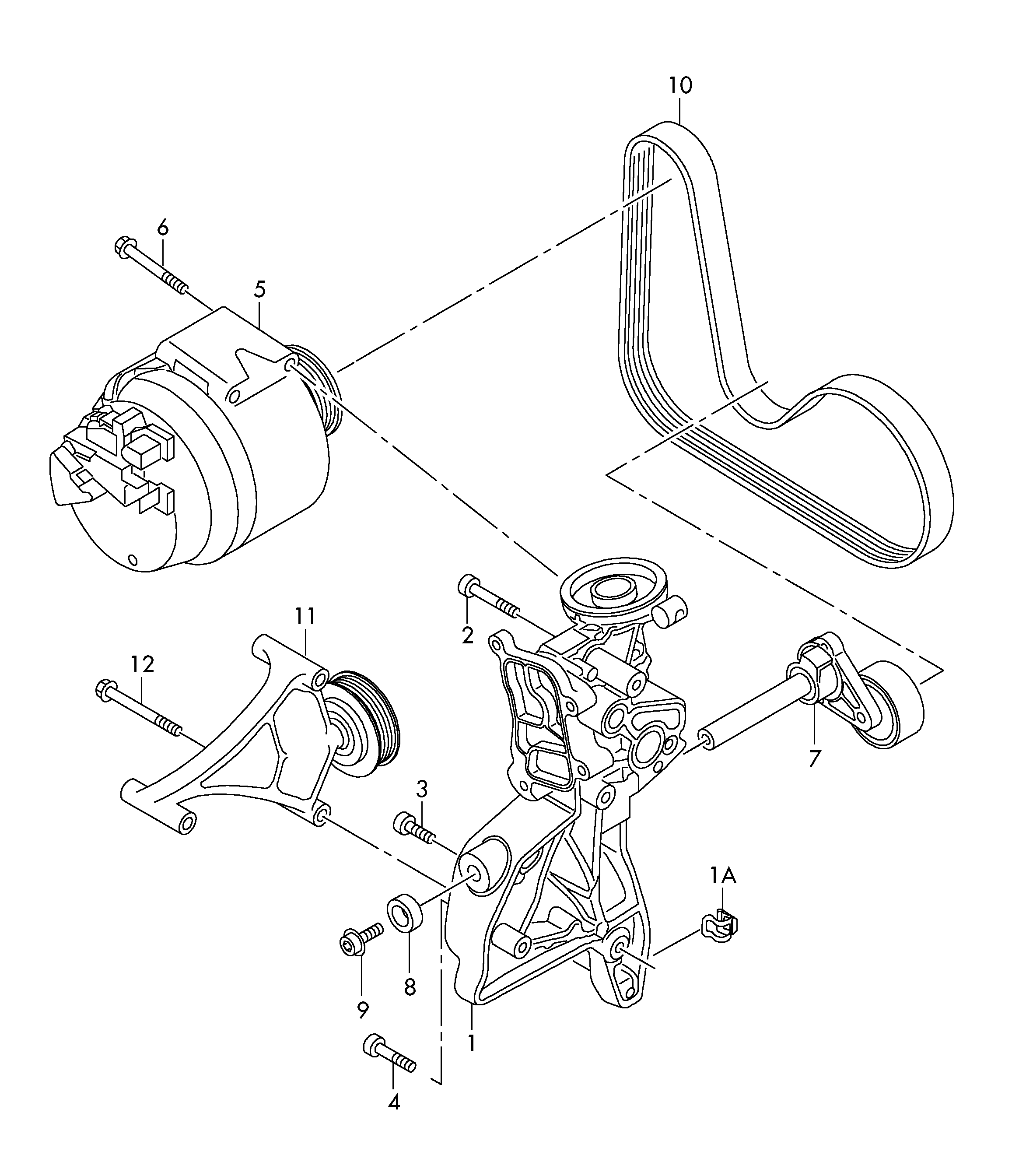 VW 06J903133D - Siksnas spriegotājs, Ķīļsiksna adetalas.lv