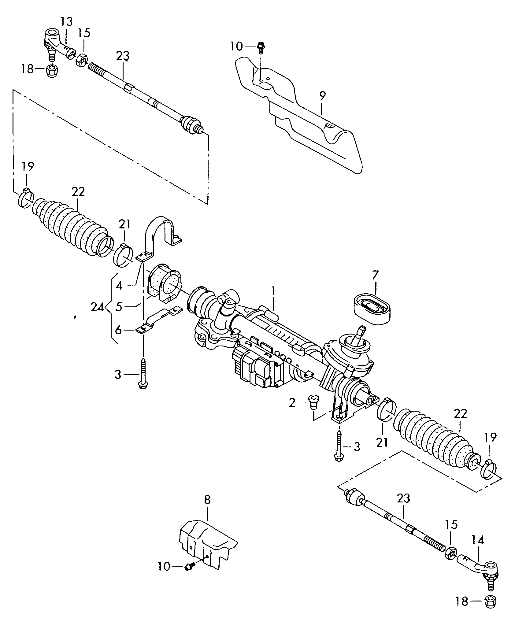 VW (SVW) 1K0 423 812 G - Stūres šķērsstiepņa uzgalis adetalas.lv