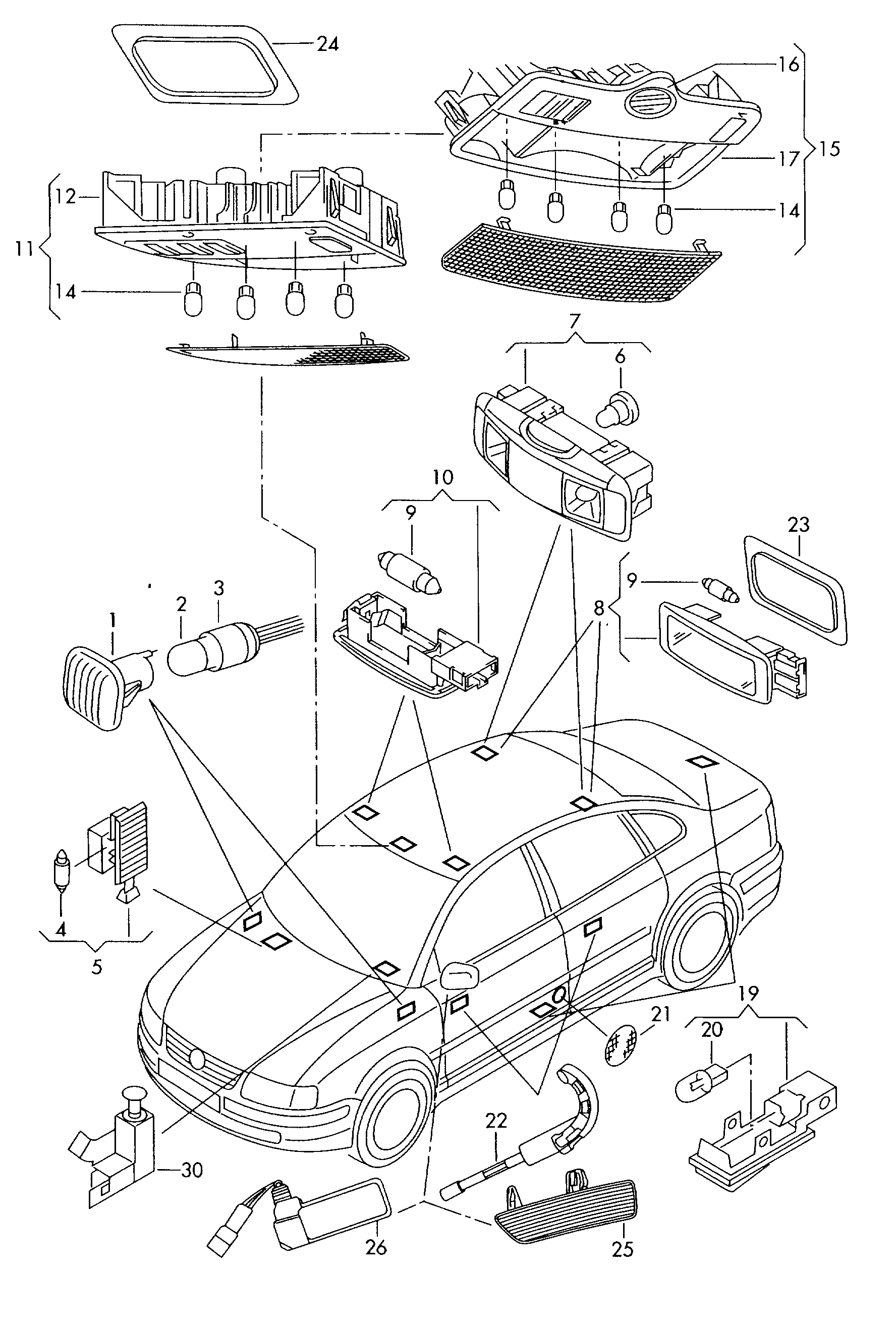 VAG 1H0947561A - Slēdzis, Durvju kontakts adetalas.lv