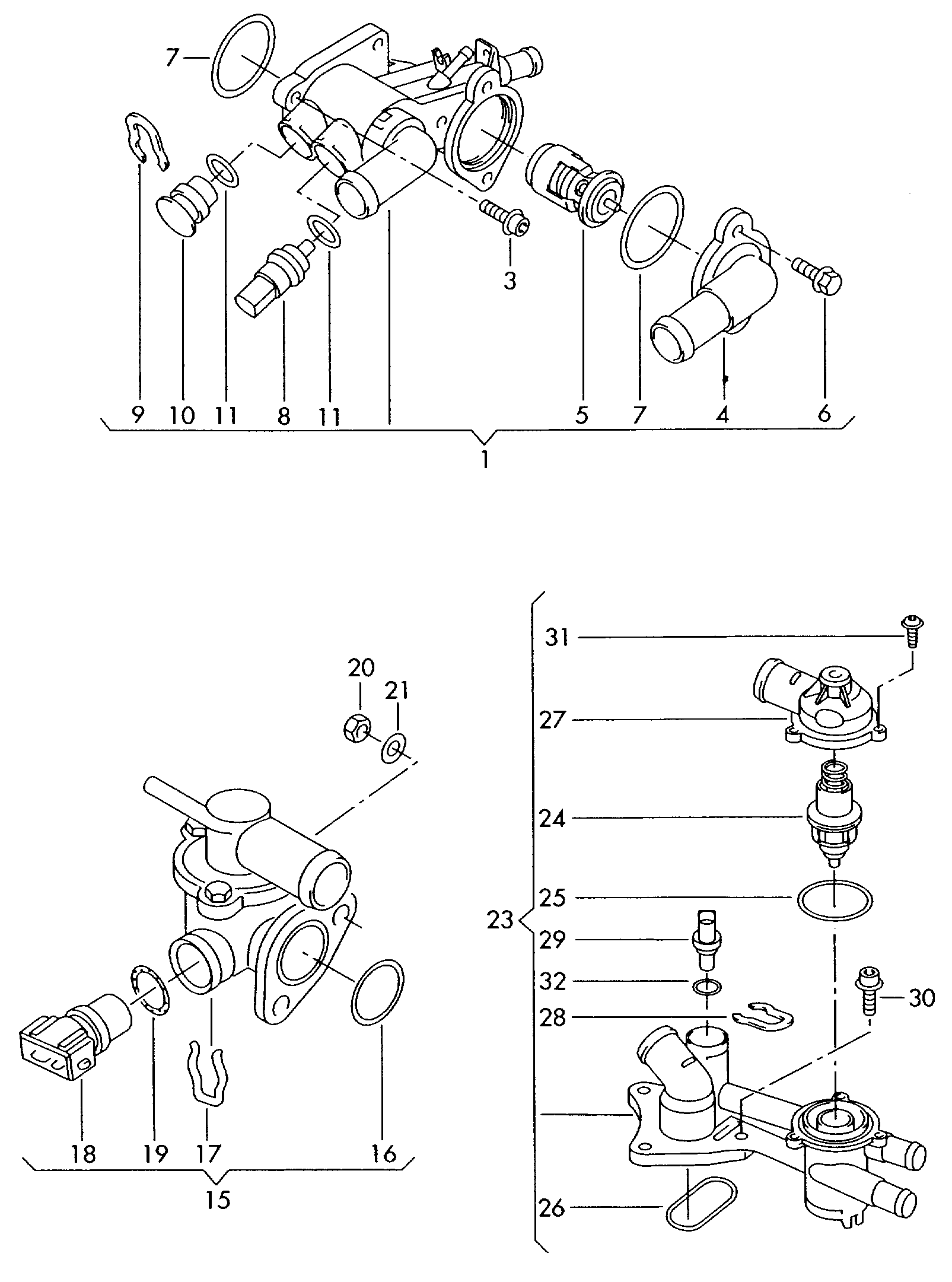 VAG 032121110F - Termostats, Dzesēšanas šķidrums adetalas.lv