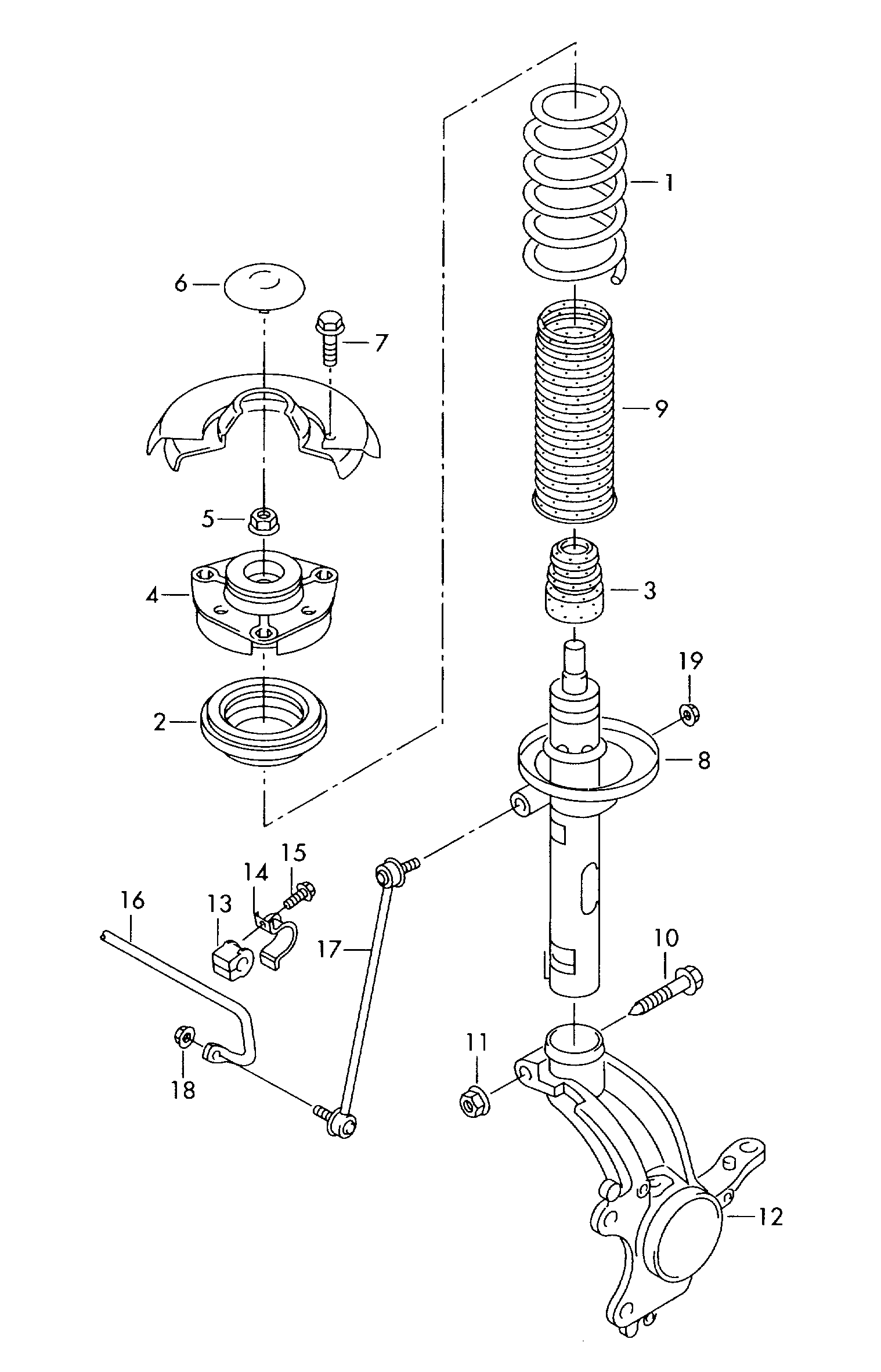 AUDI 6Q0 411 314 Q - Bukse, Stabilizators adetalas.lv