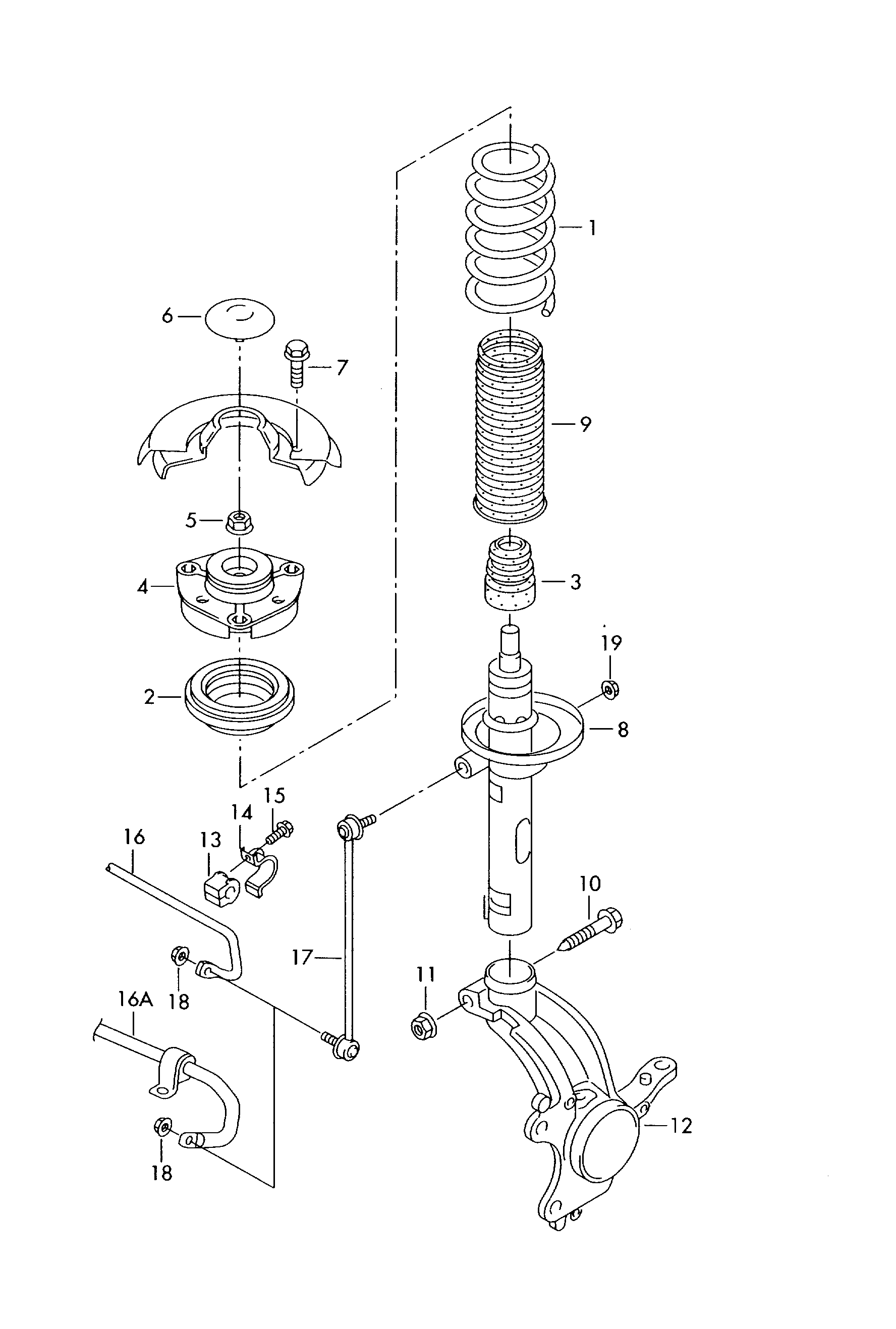 VAG 6Q0 411 315N - Stiepnis / Atsaite, Stabilizators adetalas.lv