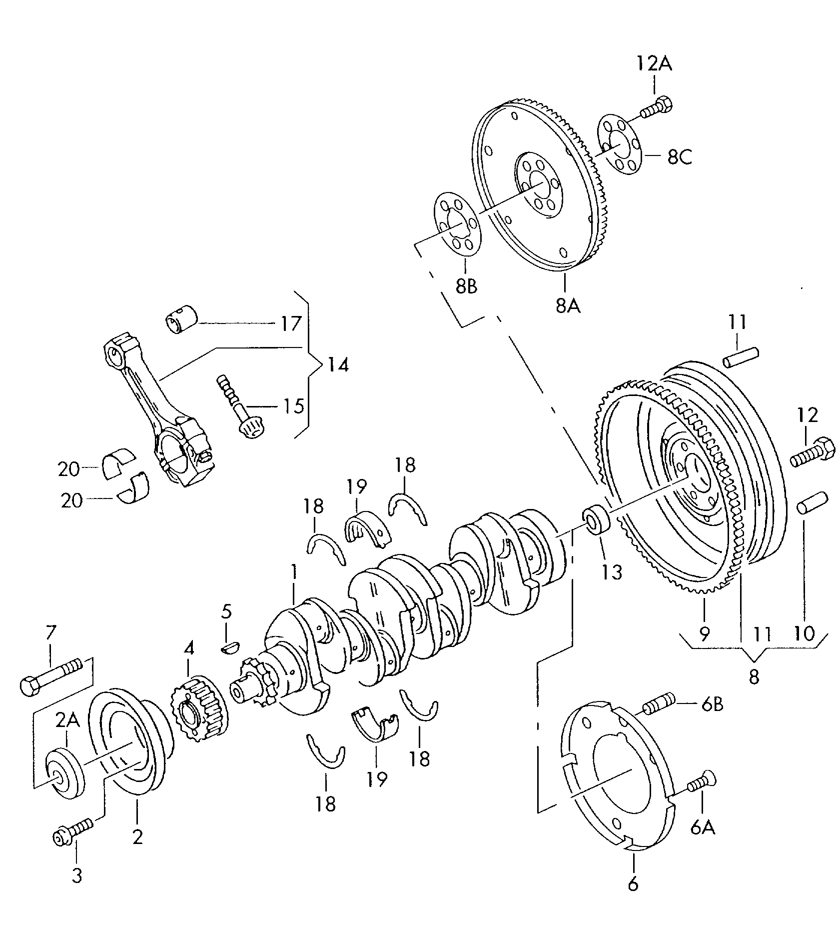 VAG N  90577101 - Piedziņas skriemeļa skrūve adetalas.lv