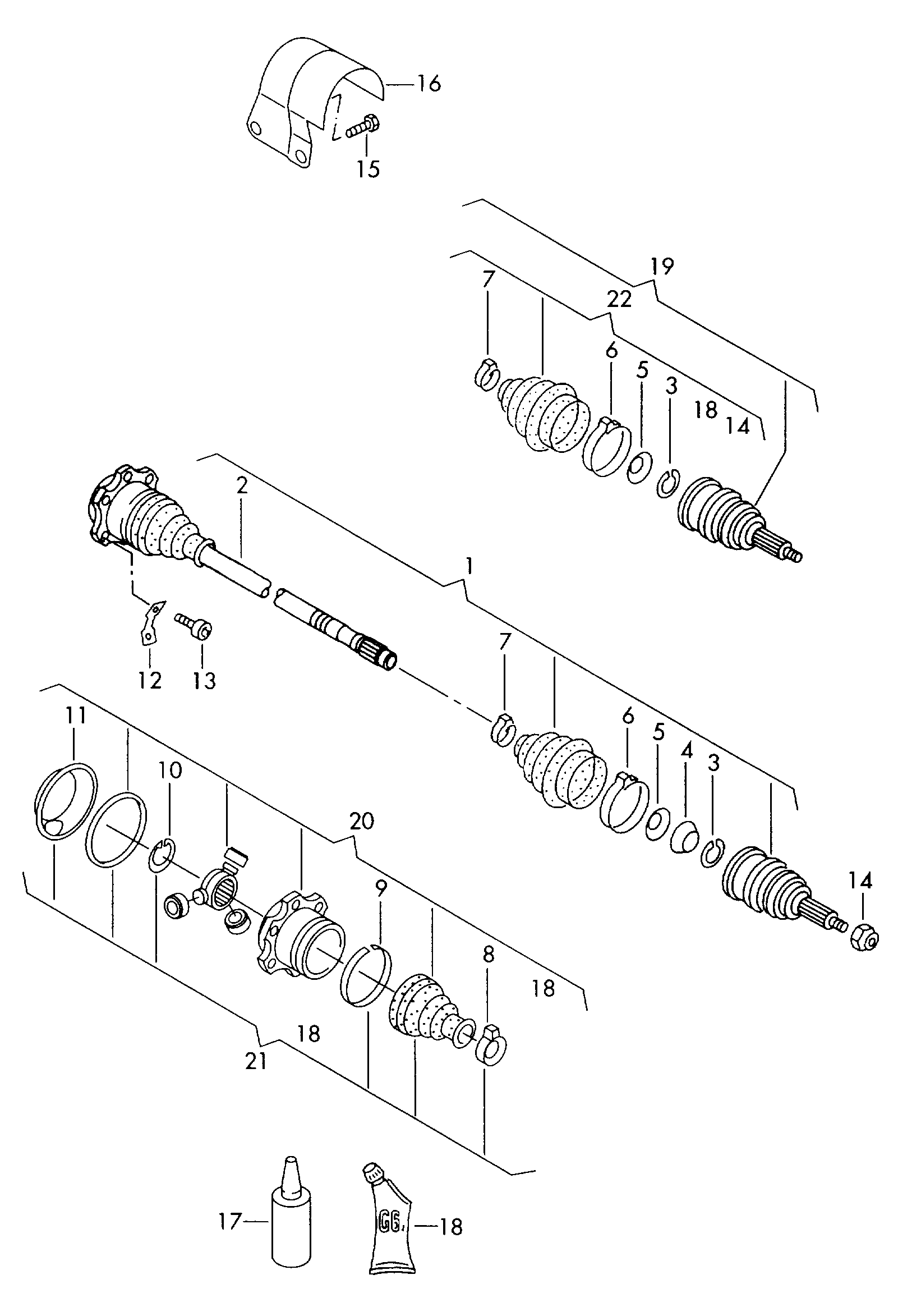 Seat 357 498 099 E - Šarnīru komplekts, Piedziņas vārpsta adetalas.lv