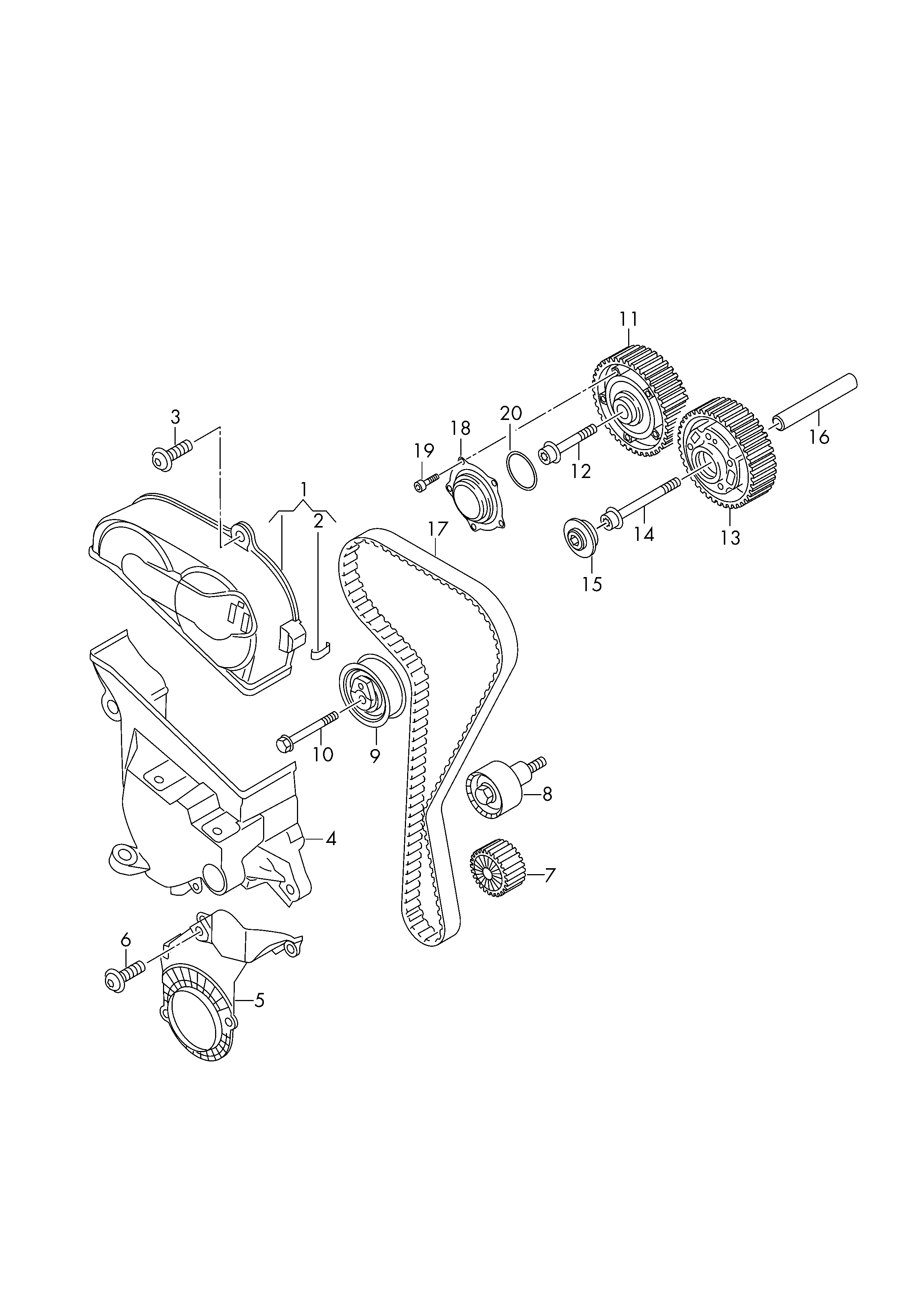 VW 04E109479A - Zobsiksnas komplekts adetalas.lv