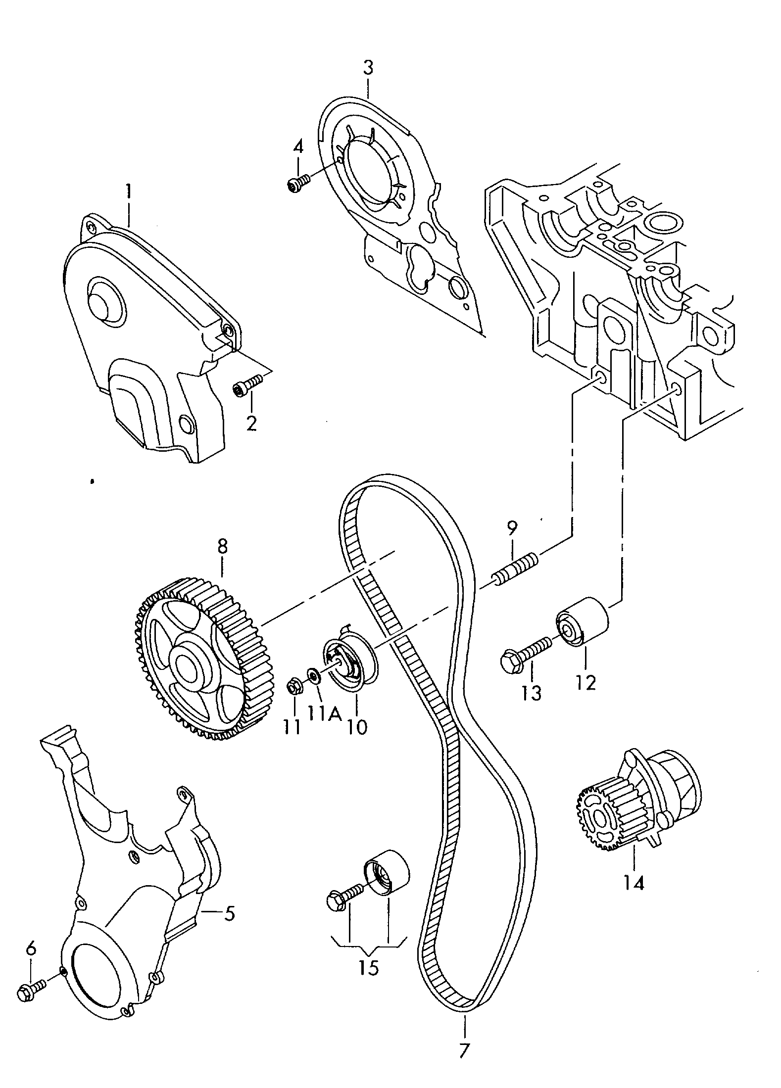 VW 06D 109 243 B - Spriegotājrullītis, Gāzu sadales mehānisma piedziņas siksna adetalas.lv